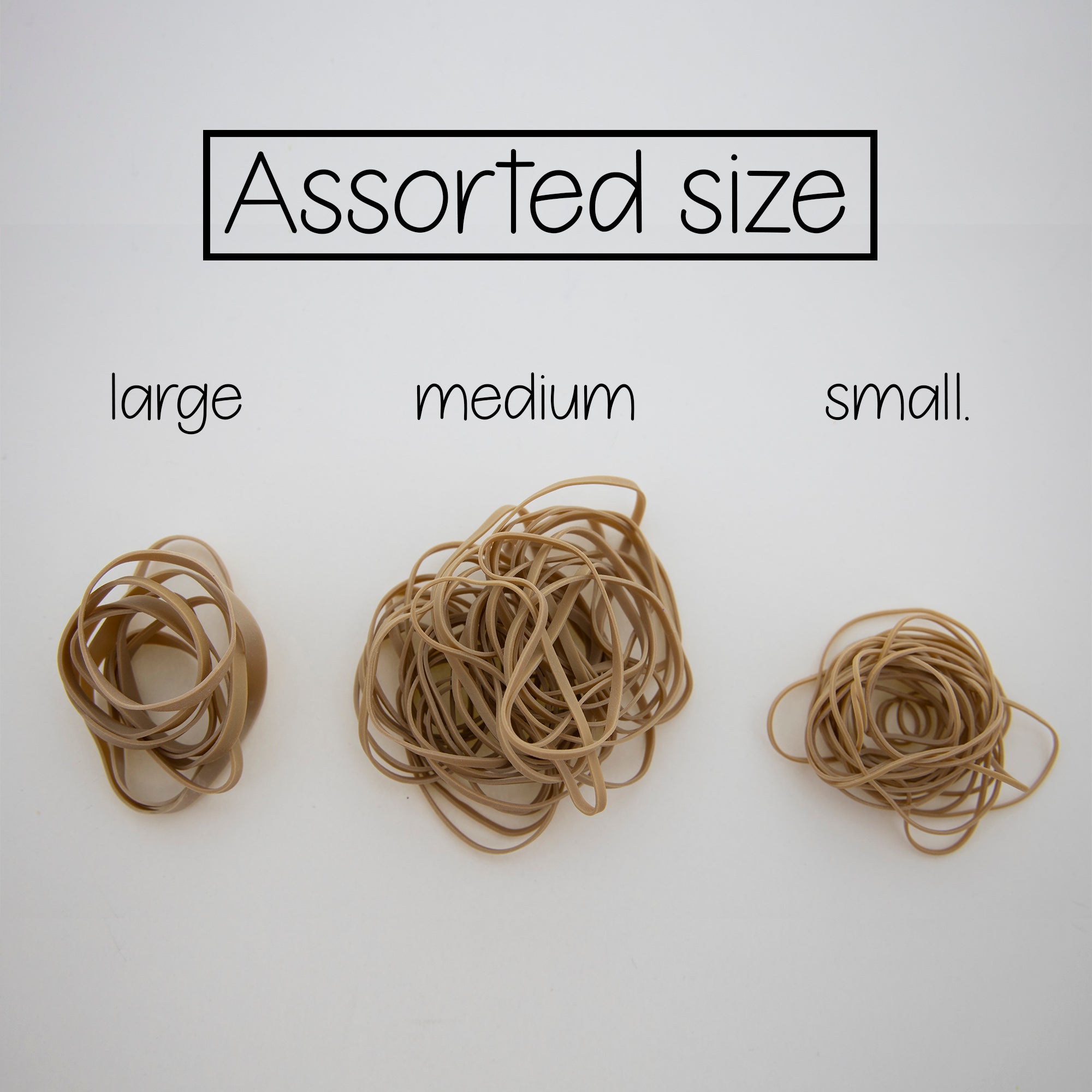 Rubber Bands, Assorted Sizes, 2 oz