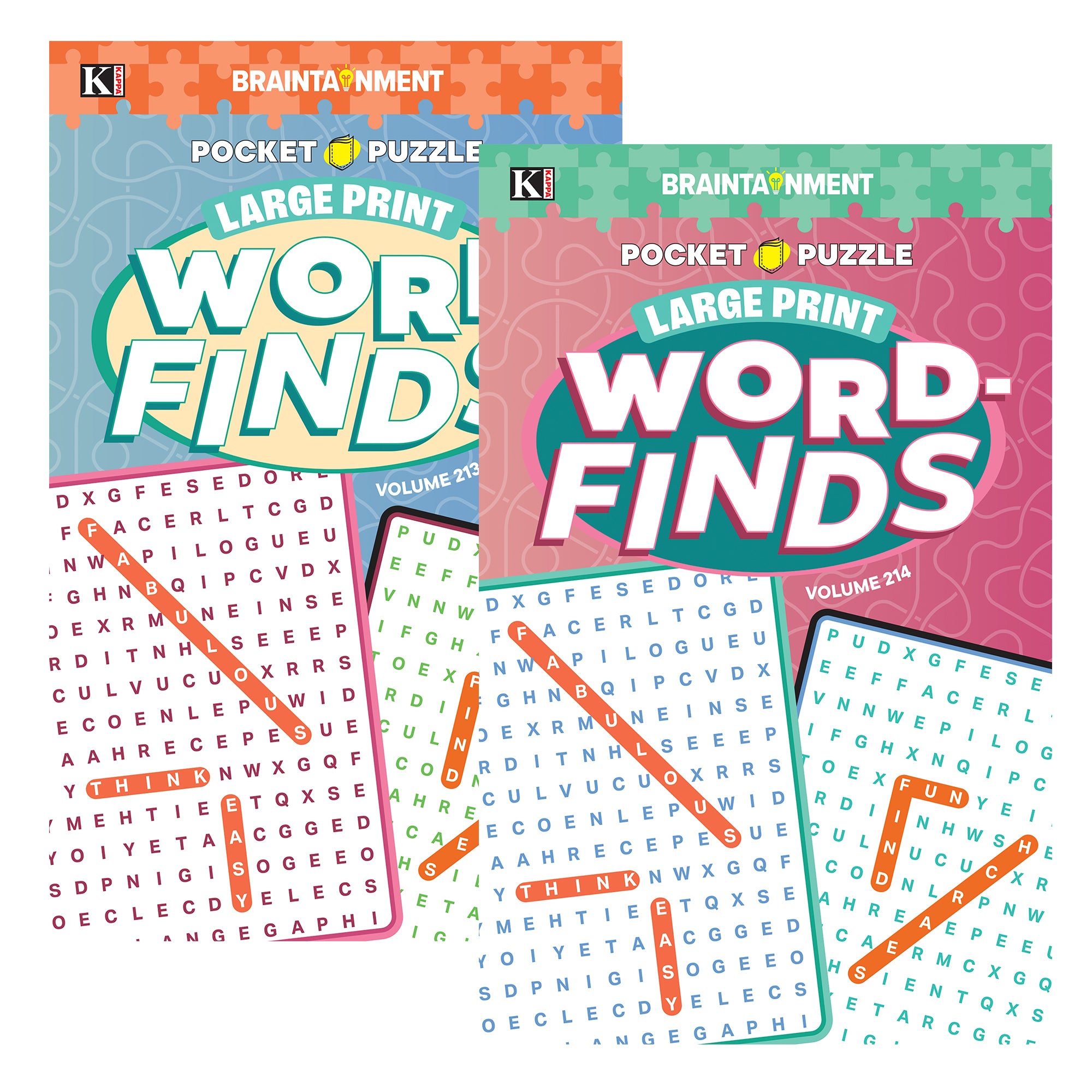 KAPPA Pocket Puzzle Word Finds Large Print - Digest Size