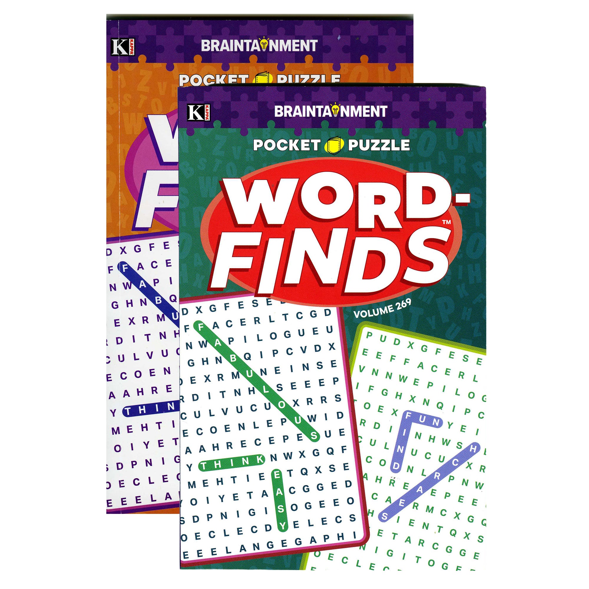 BAZIC Pocket Puzzle Pocket Size Word Find Puzzle Book, Digest Size, 5.26 x 8.23 in