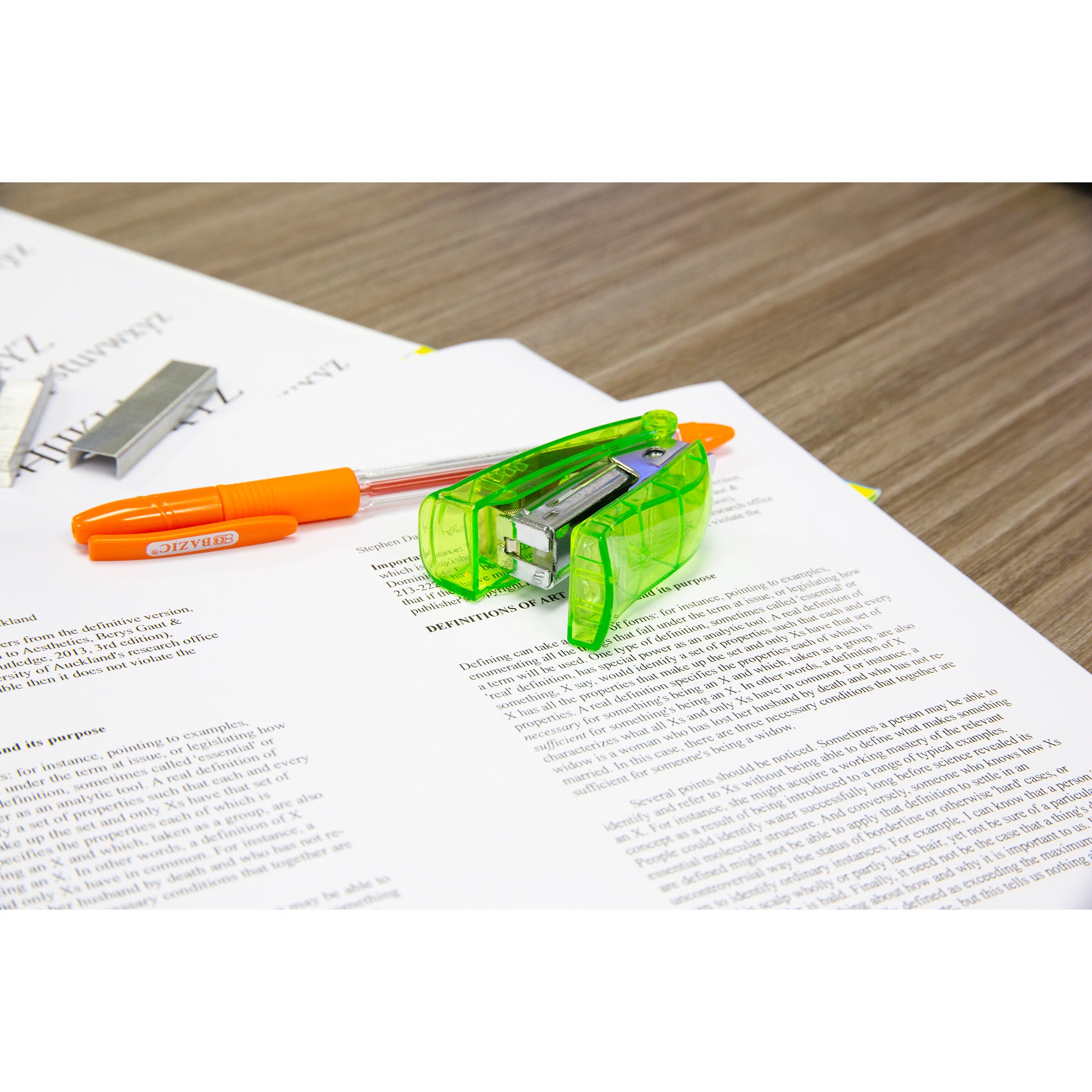 Mini Stand-Up Stapler, 26/6, with 500 Staples