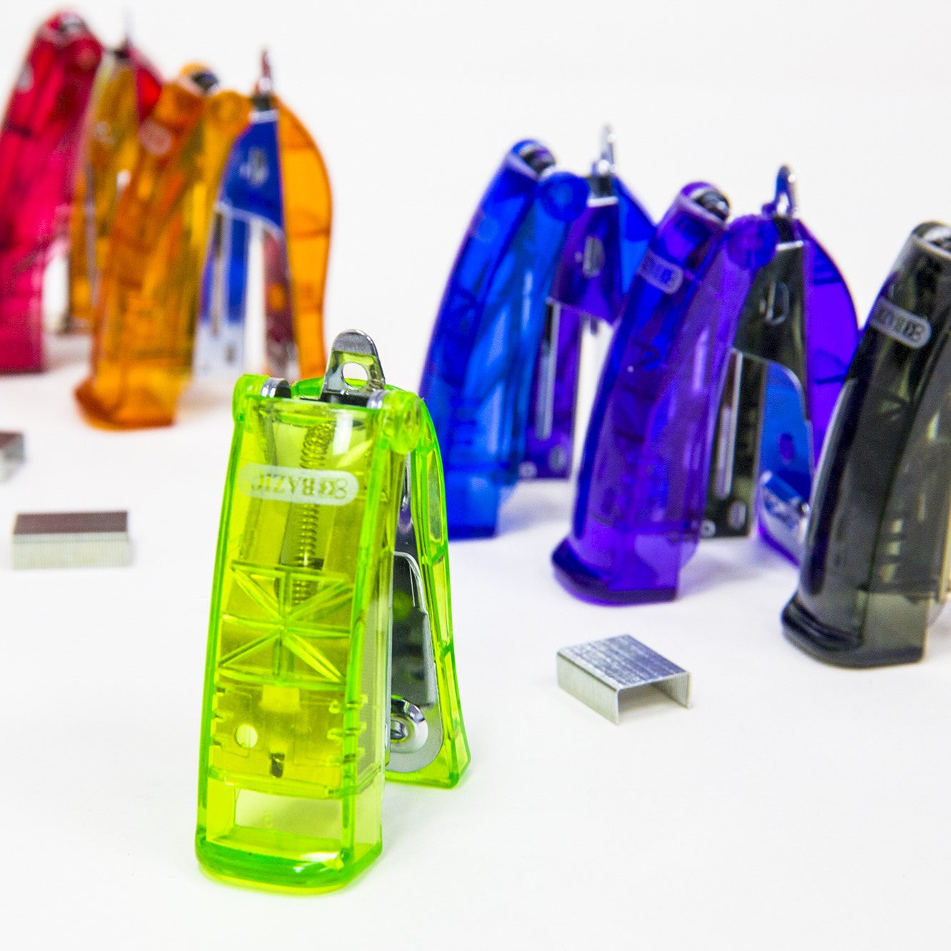 Mini Stand-Up Stapler, 26/6, with 500 Staples