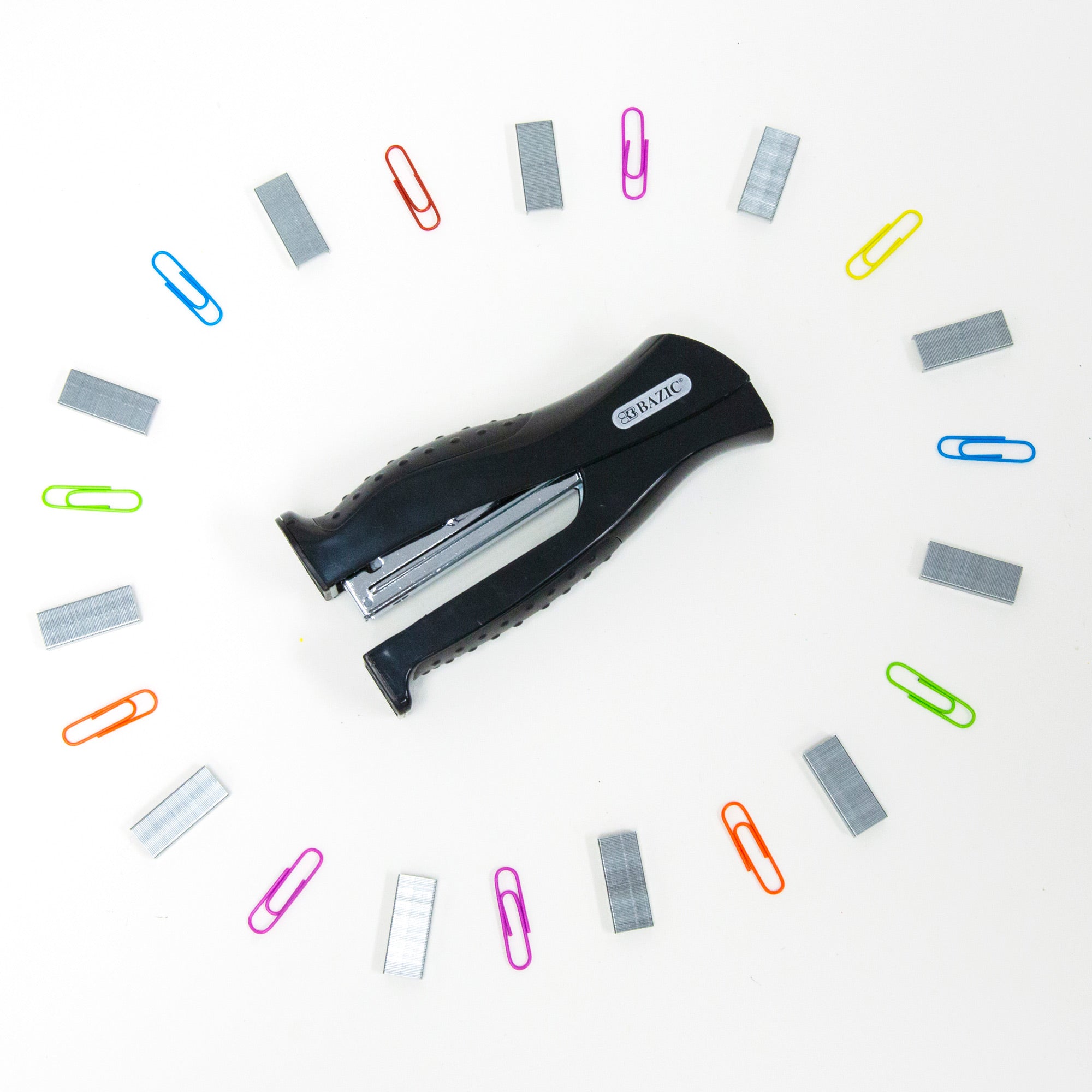Stapler with Staples, Standard 26/6, Black, 500 Count