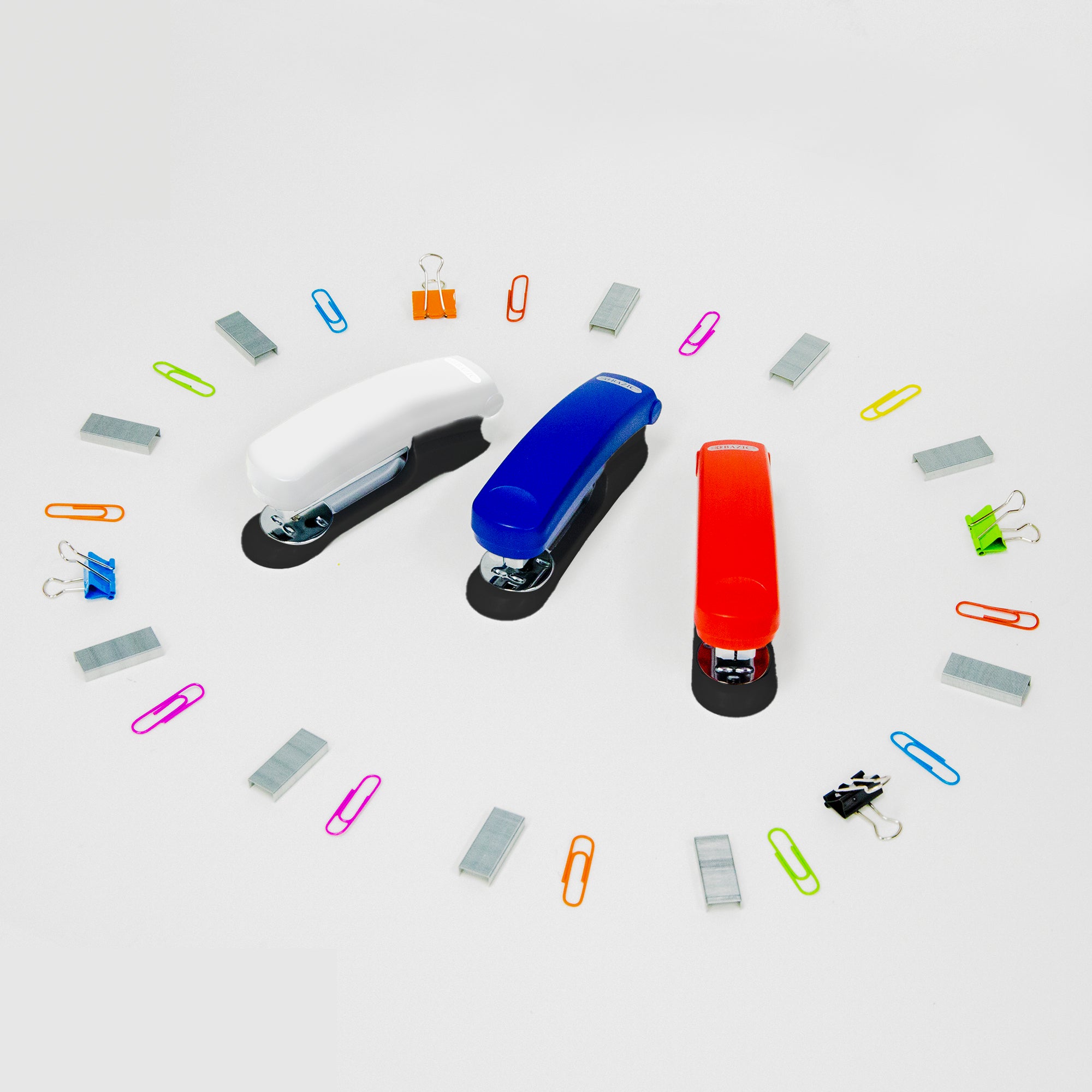 Two-Tone Desktop Stapler with 50 Staples, 26/6 Standard