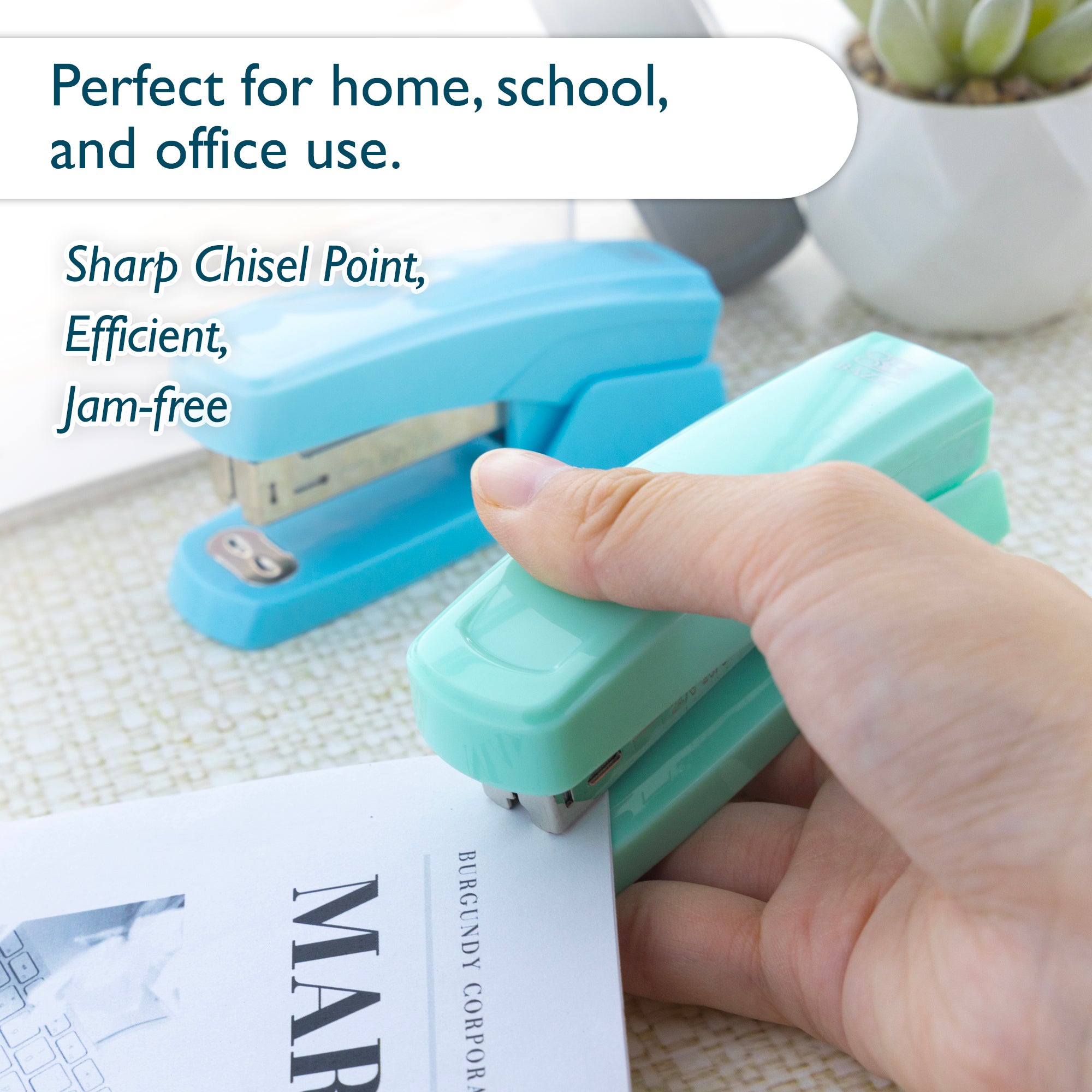 Pastel Desktop Stapler, 26/6, with 50 Staples