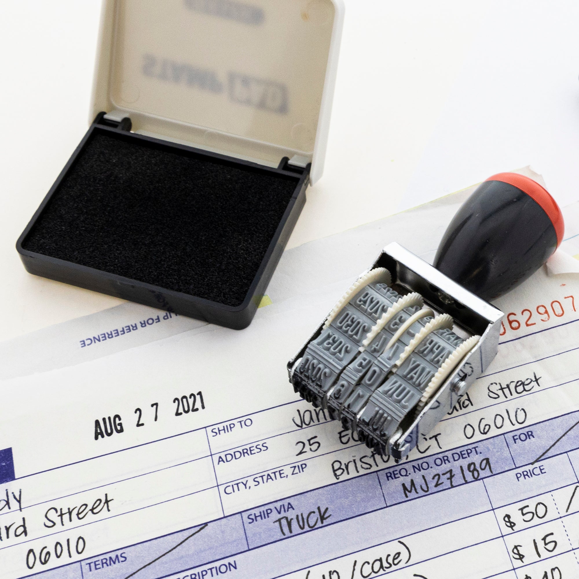 Date Stamp and Ink Pad (Black Ink)