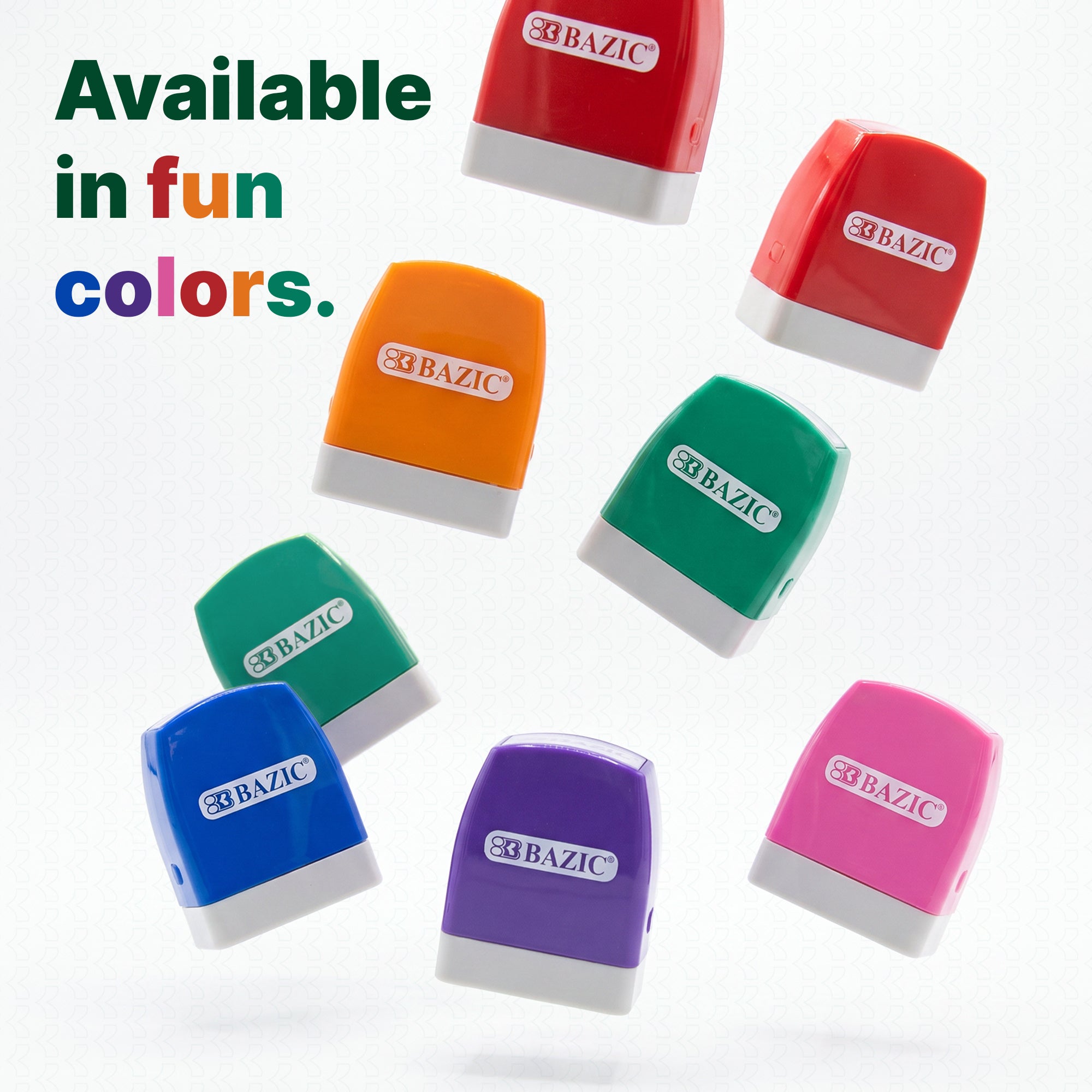 Self-Inking Teacher Stamps, Assorted Colors, 8-Count