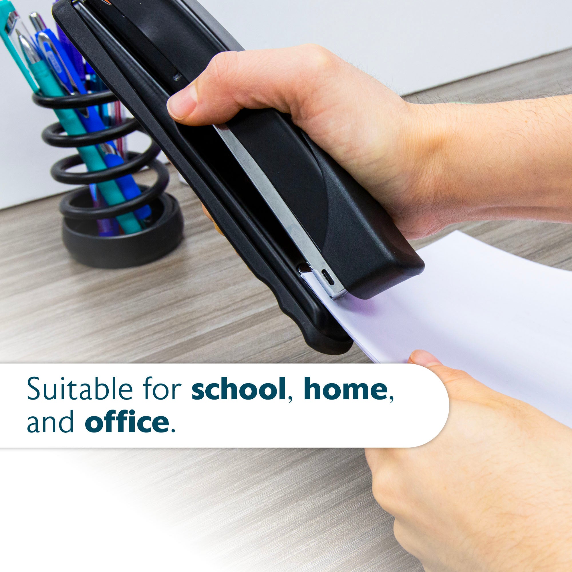 Full Strip Metal Stapler with 1250 Staples, 26/6 Standard