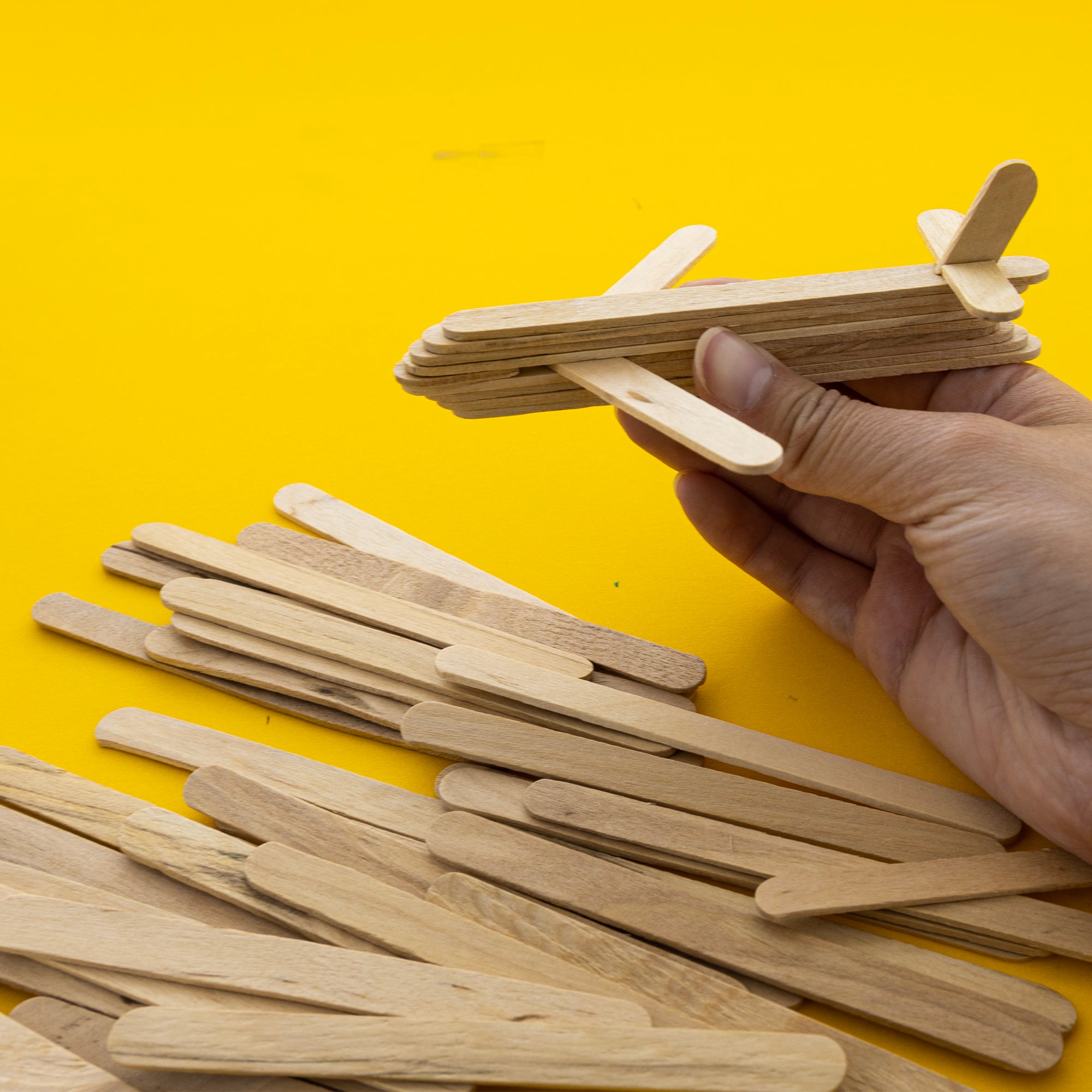 1000 Natural Standard Size Wood Craft Sticks Natural Popsicle