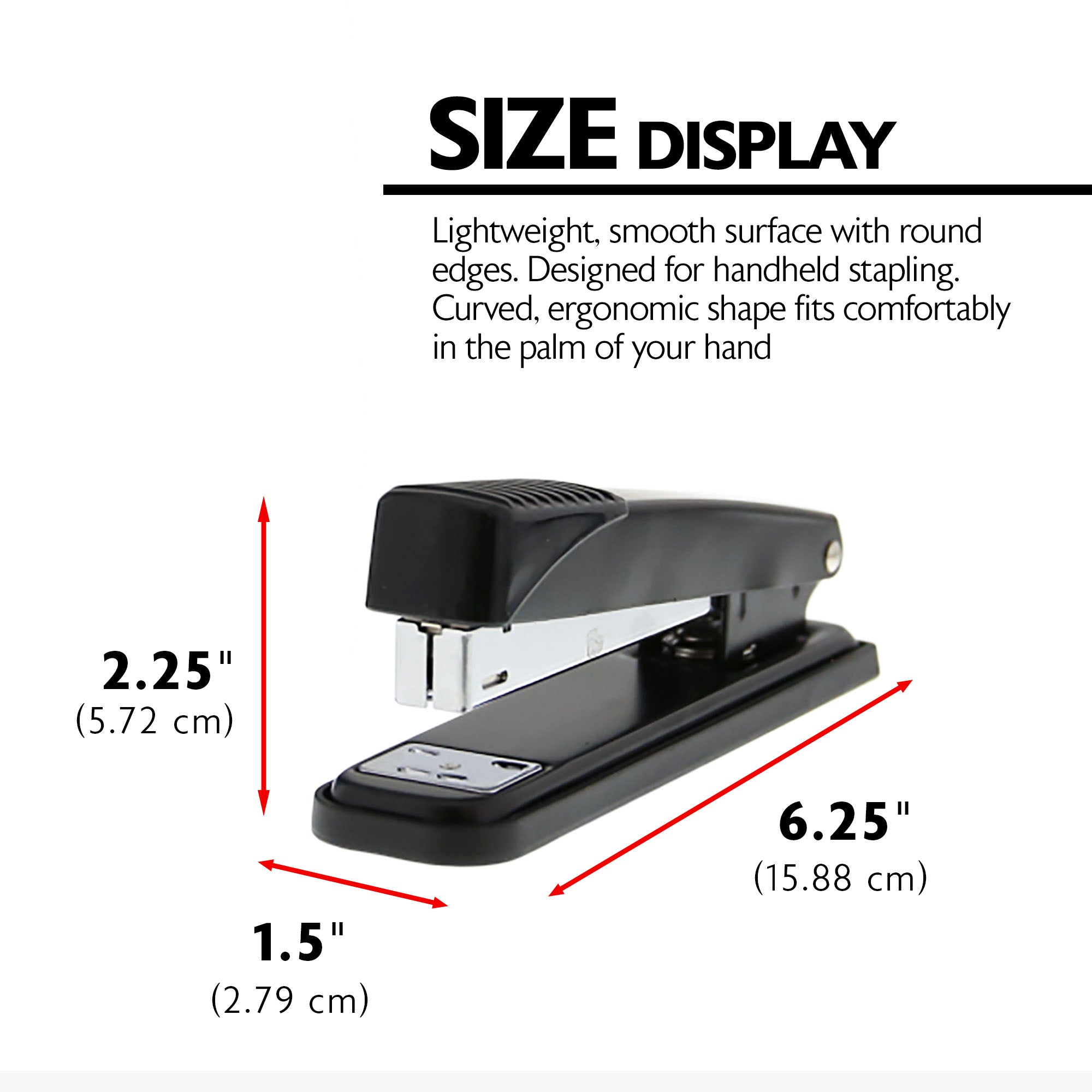 Metal Stapler, Full Strip, 1 Count, Black