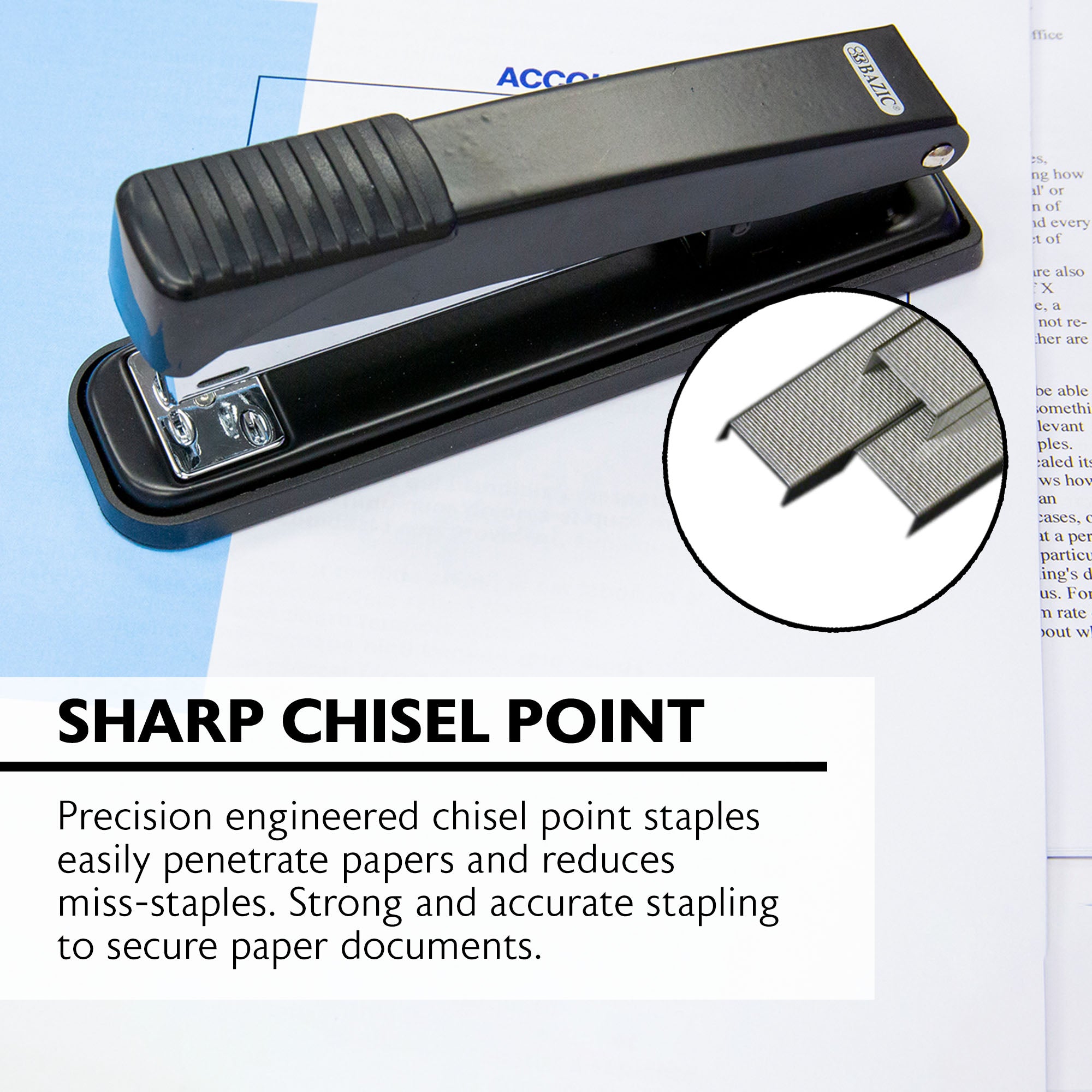 Metal Stapler, Full Strip, 1 Count, Black