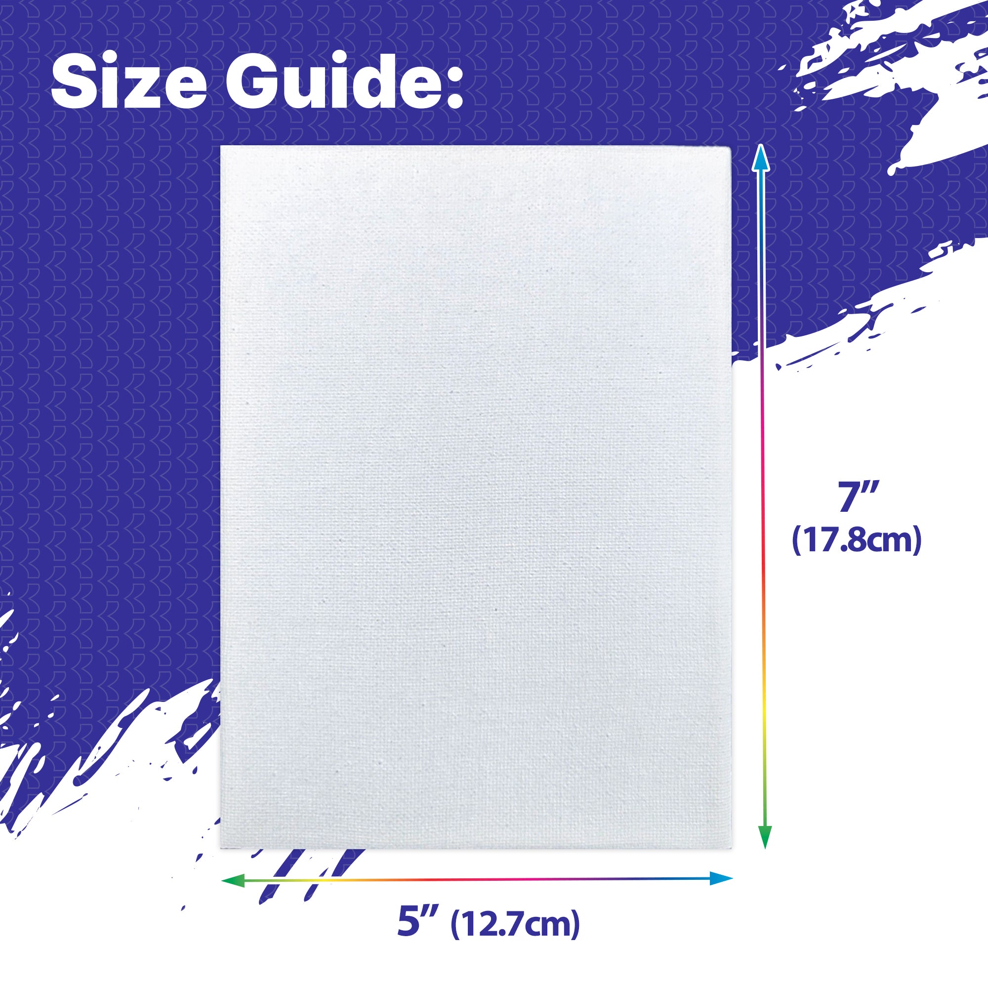 Stretched Canvas, 5 x 7 in, 100% Cotton Triple-Primed