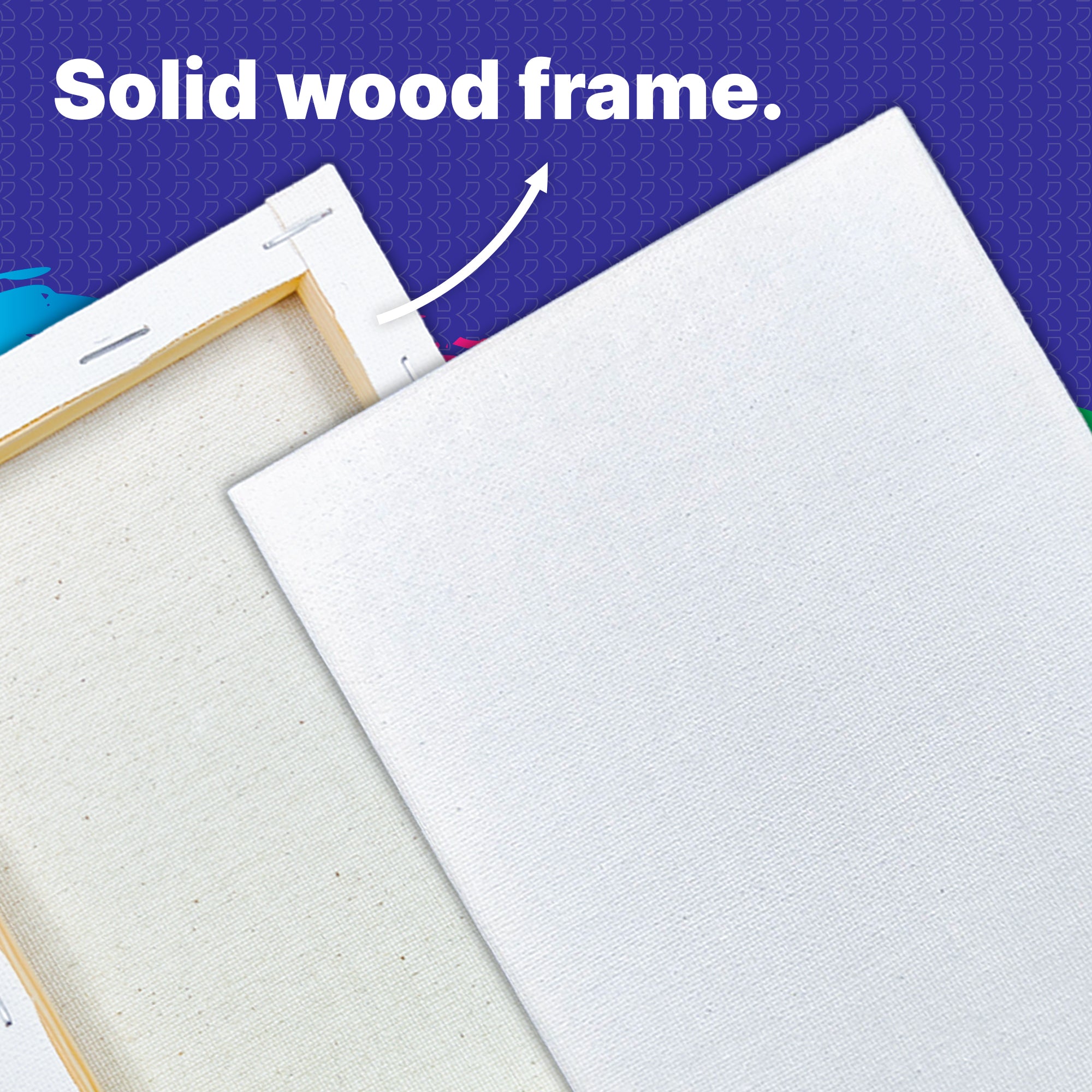 White Stretched Canvas, Triple-Primed Cotton, 5 x 7 in