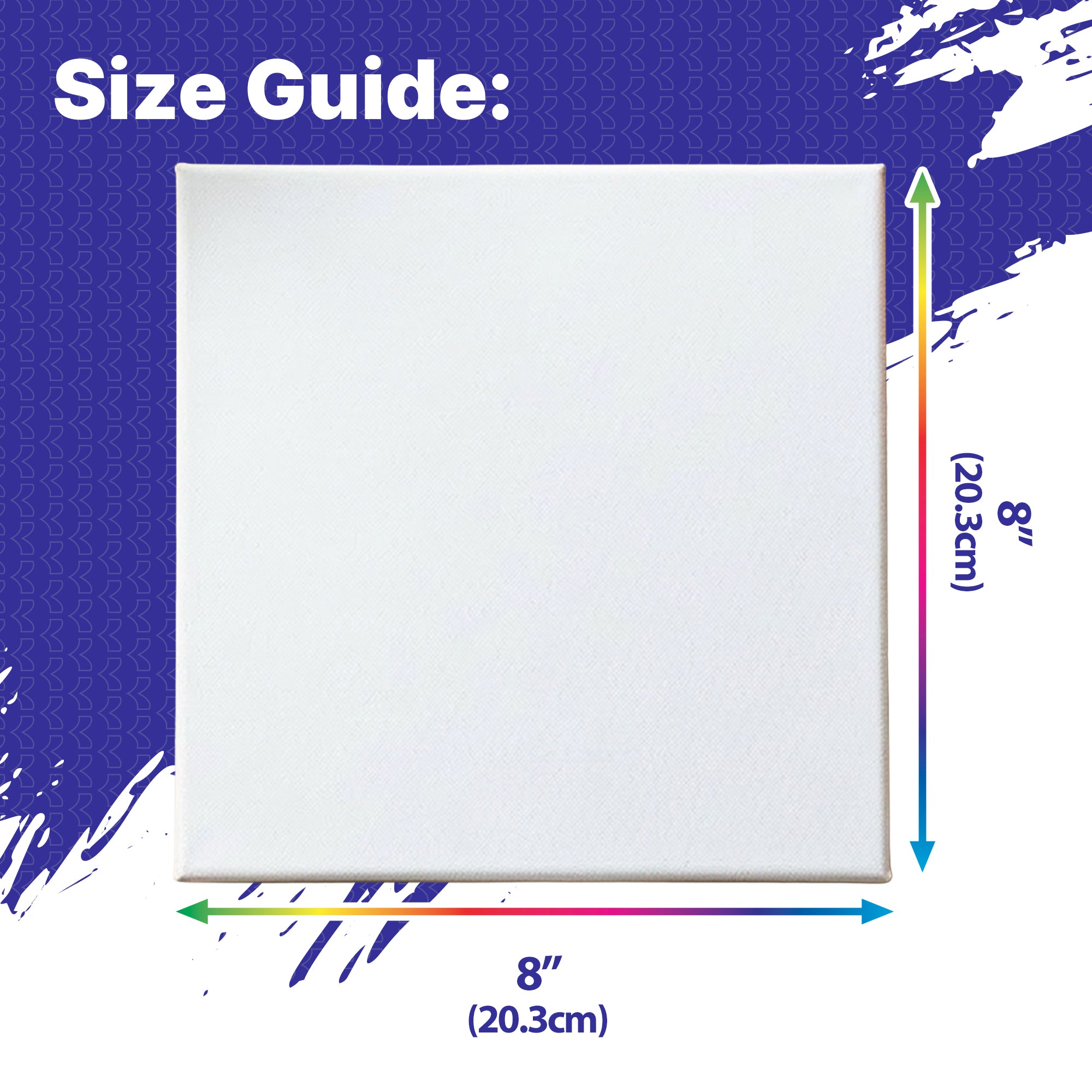 Stretched Canvas, 8 x 8 in, 100% Cotton Triple-Primed
