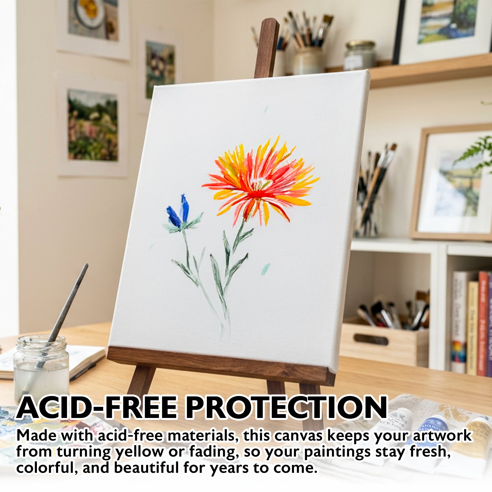 White Stretched Canvas Panel 8 x 10 in