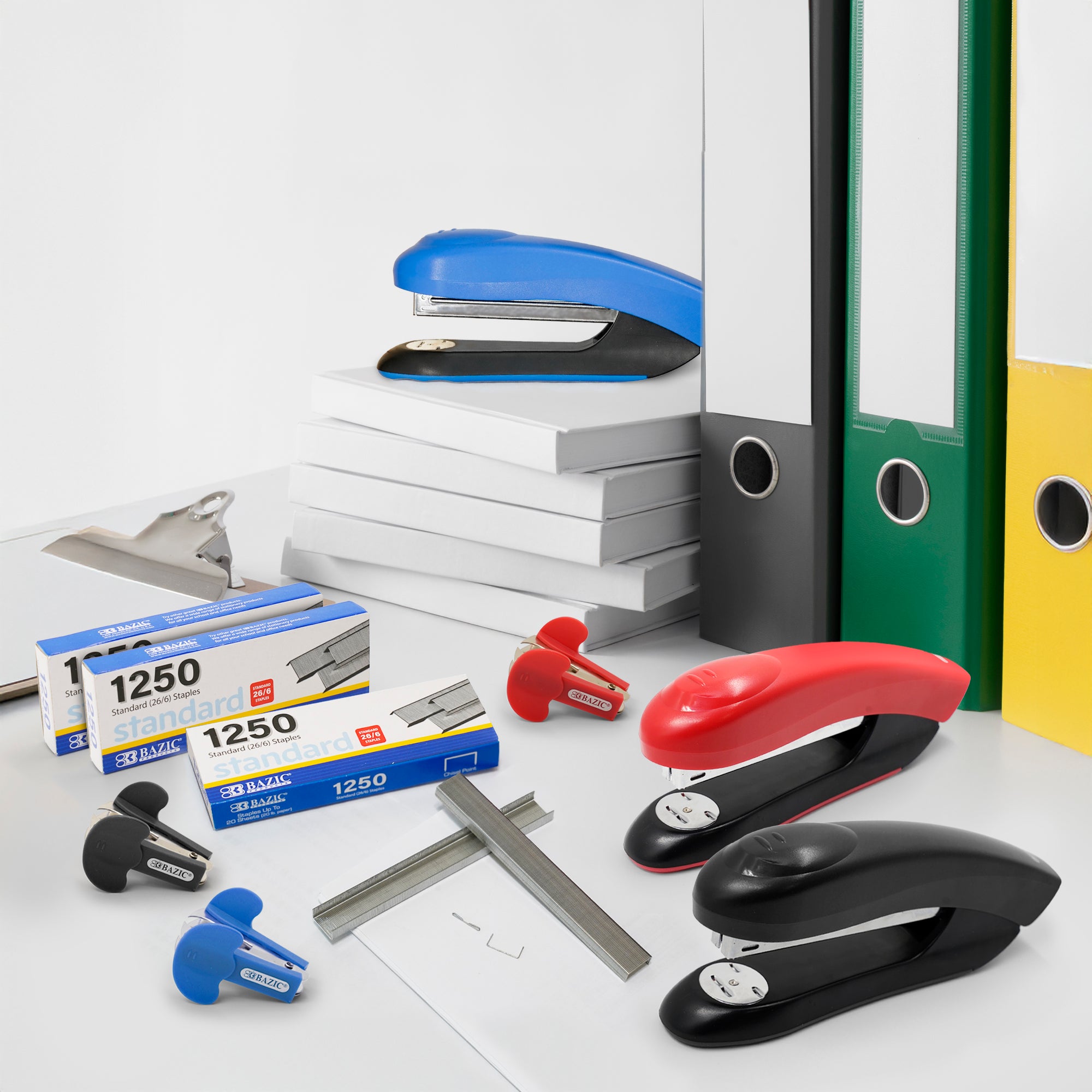 Desktop Full Strip Stapler Set, 1250 Staples & Remover