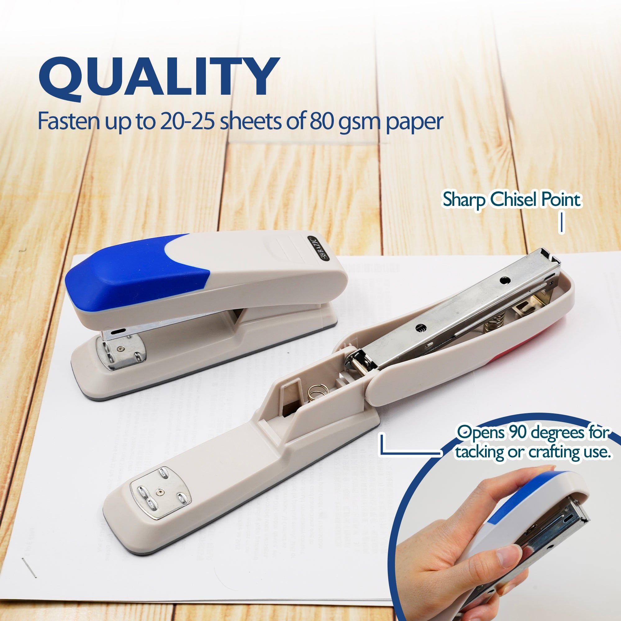 Comfort Grip Desktop Stapler Set