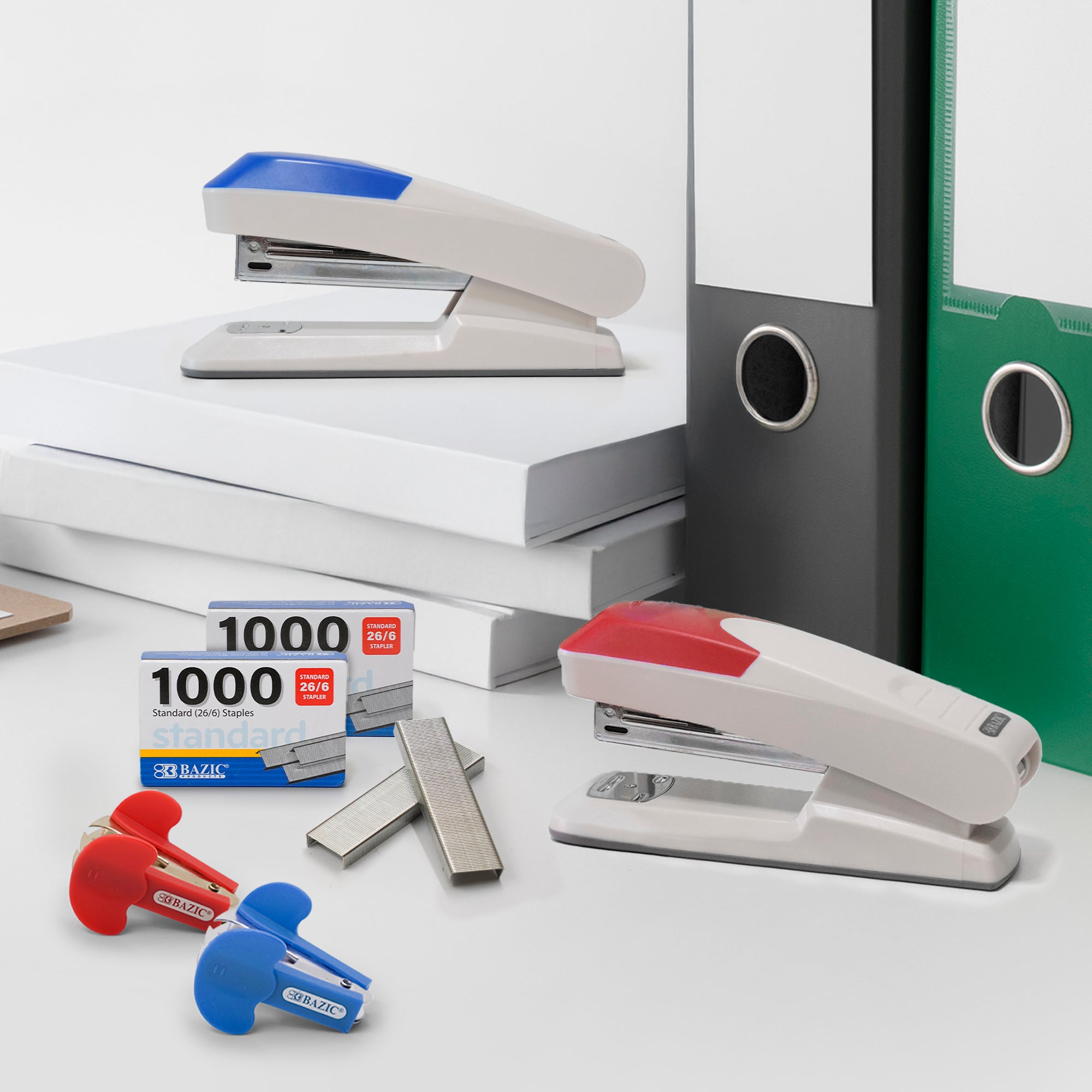 Comfort Grip Desktop Stapler Set