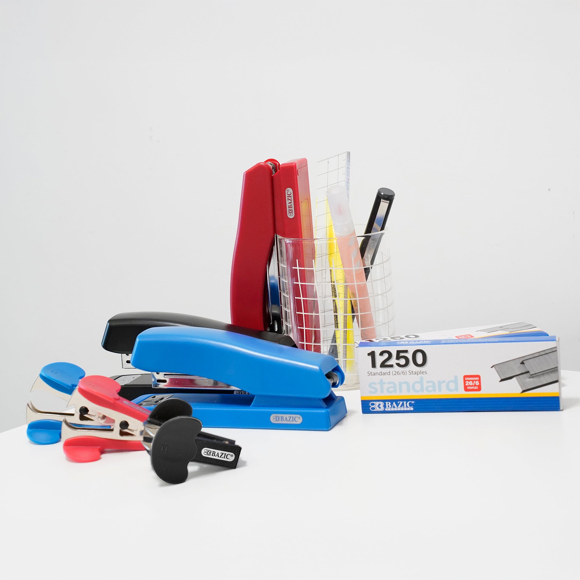 Office Desktop Stapler Set, 1250 Staples & Remover