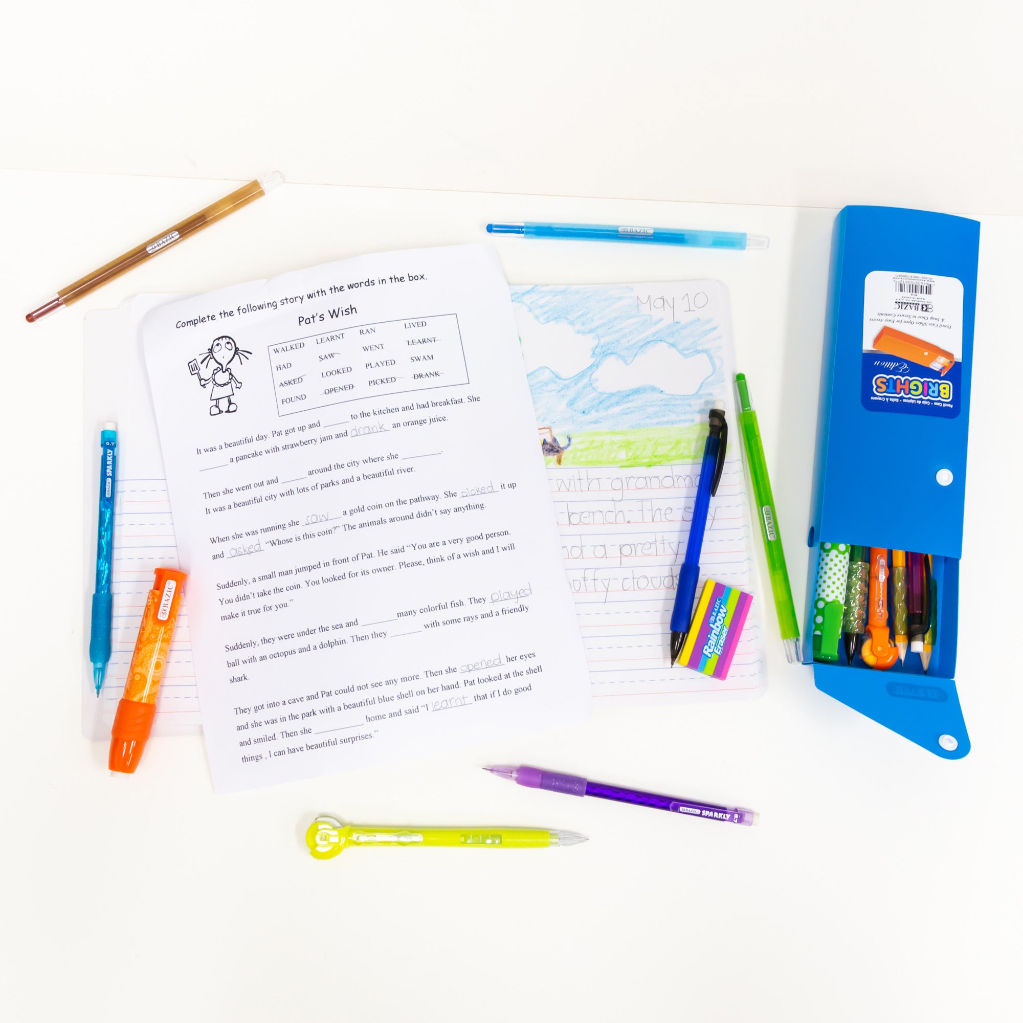 Electra Sparkly 0.7mm Mechanical Pencils, Glitter Grip