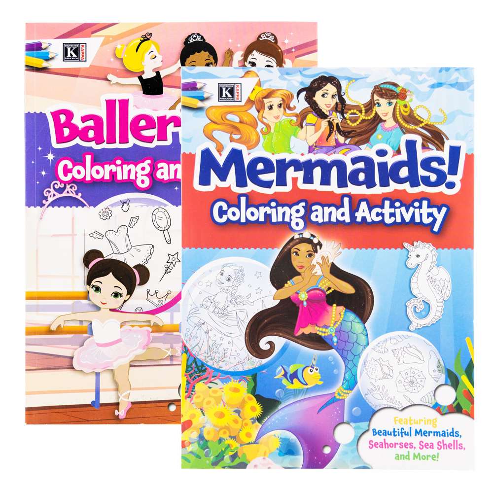 Activity & Coloring  KAPPA Mermaids & Ballerinas Book