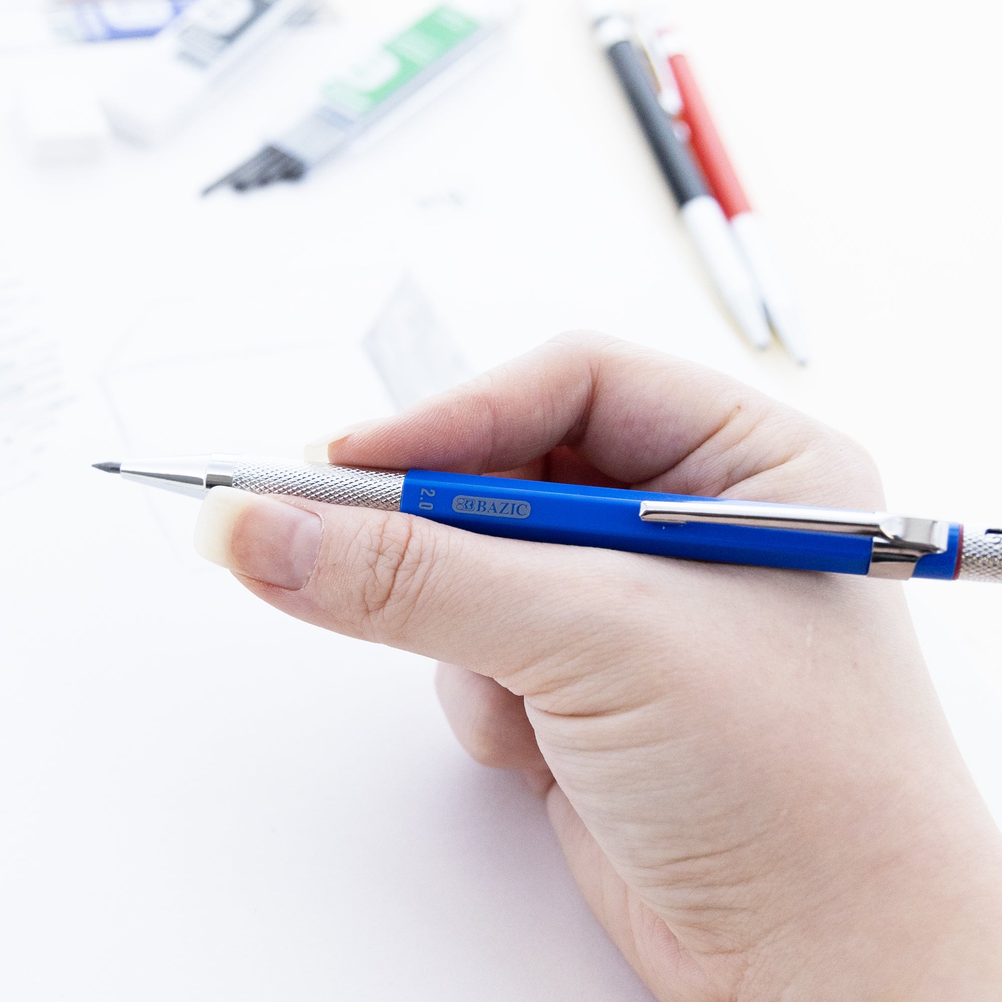 2.00 mm Mechanical Pencil w/ HB 2B 4B 6B Lead