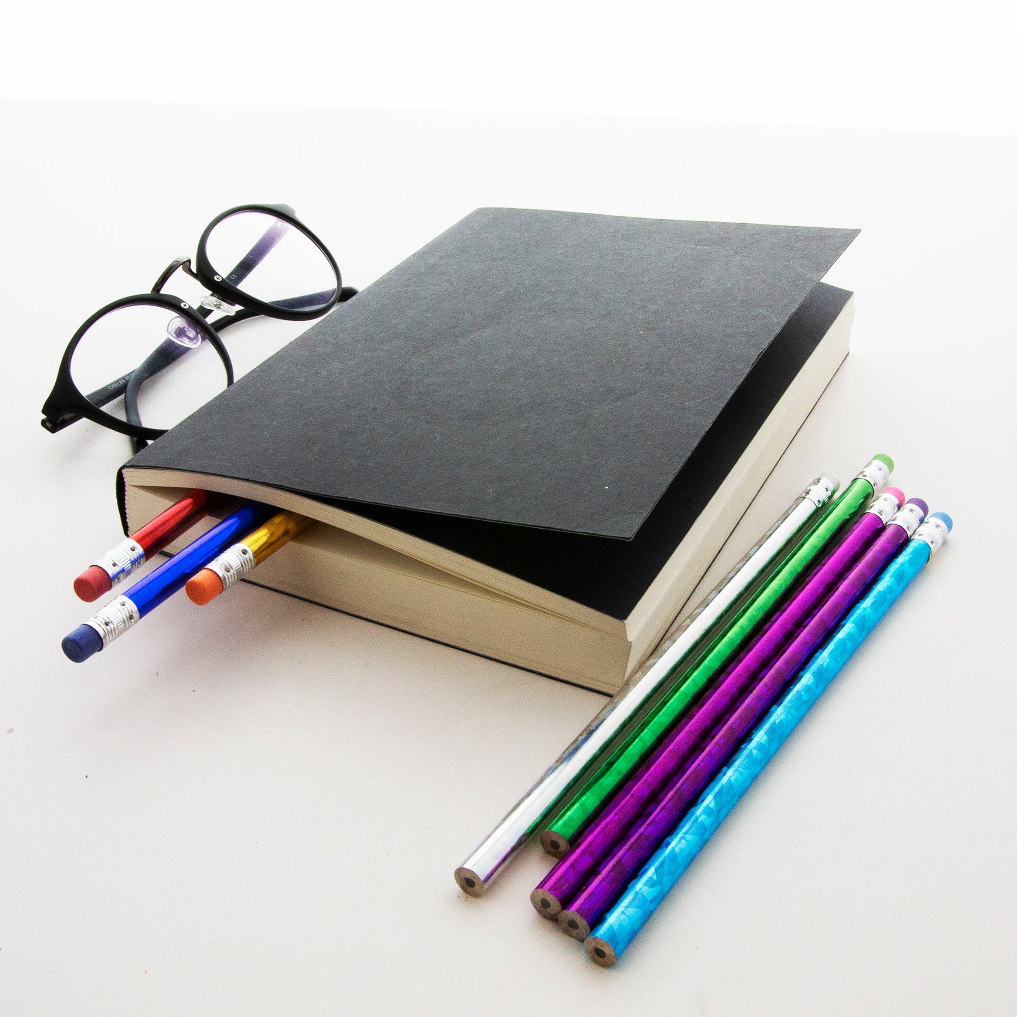 Metallic Laser Foil Pencil w/ Eraser (8/Pack)