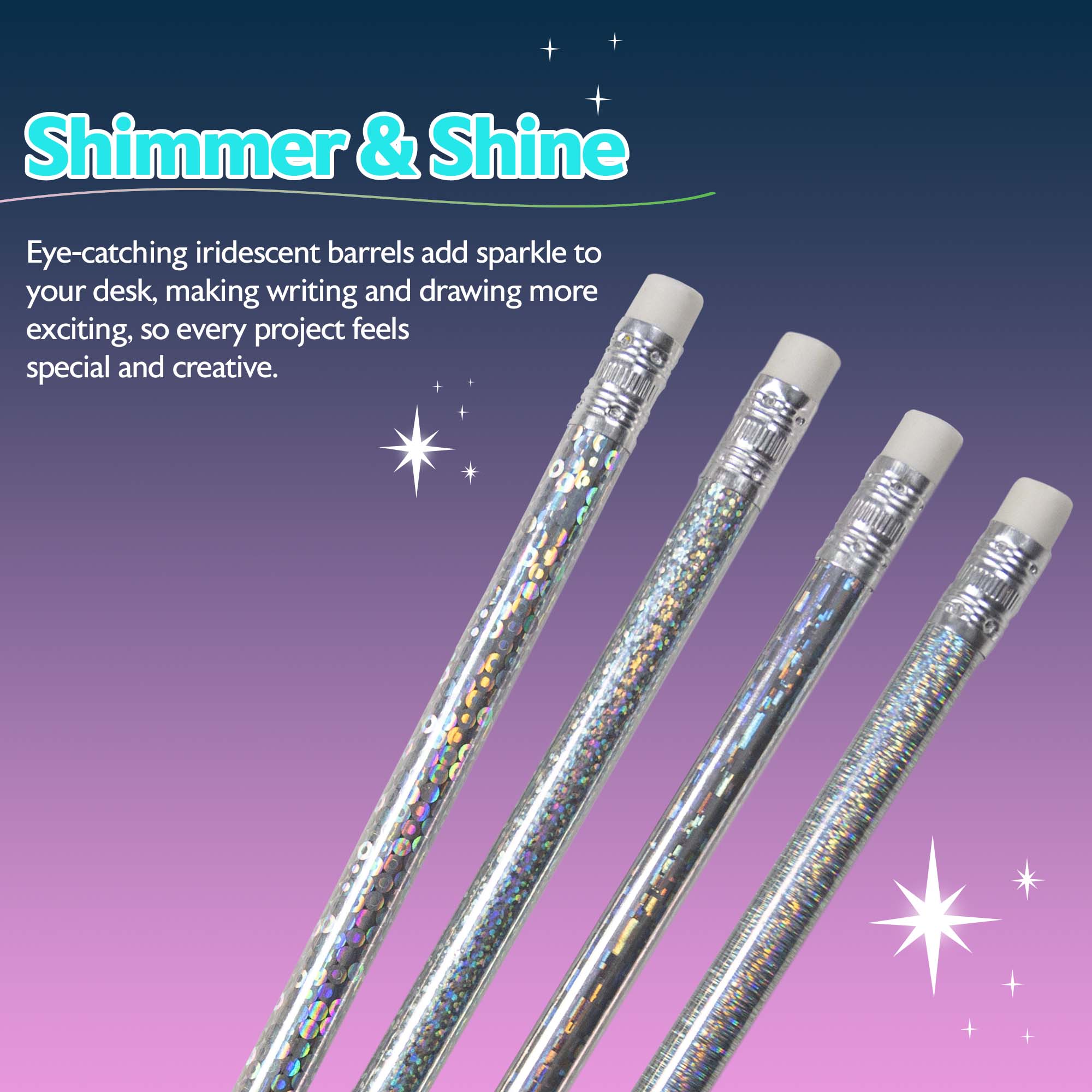 Iridescent #2 HB Pencils, 8-Count