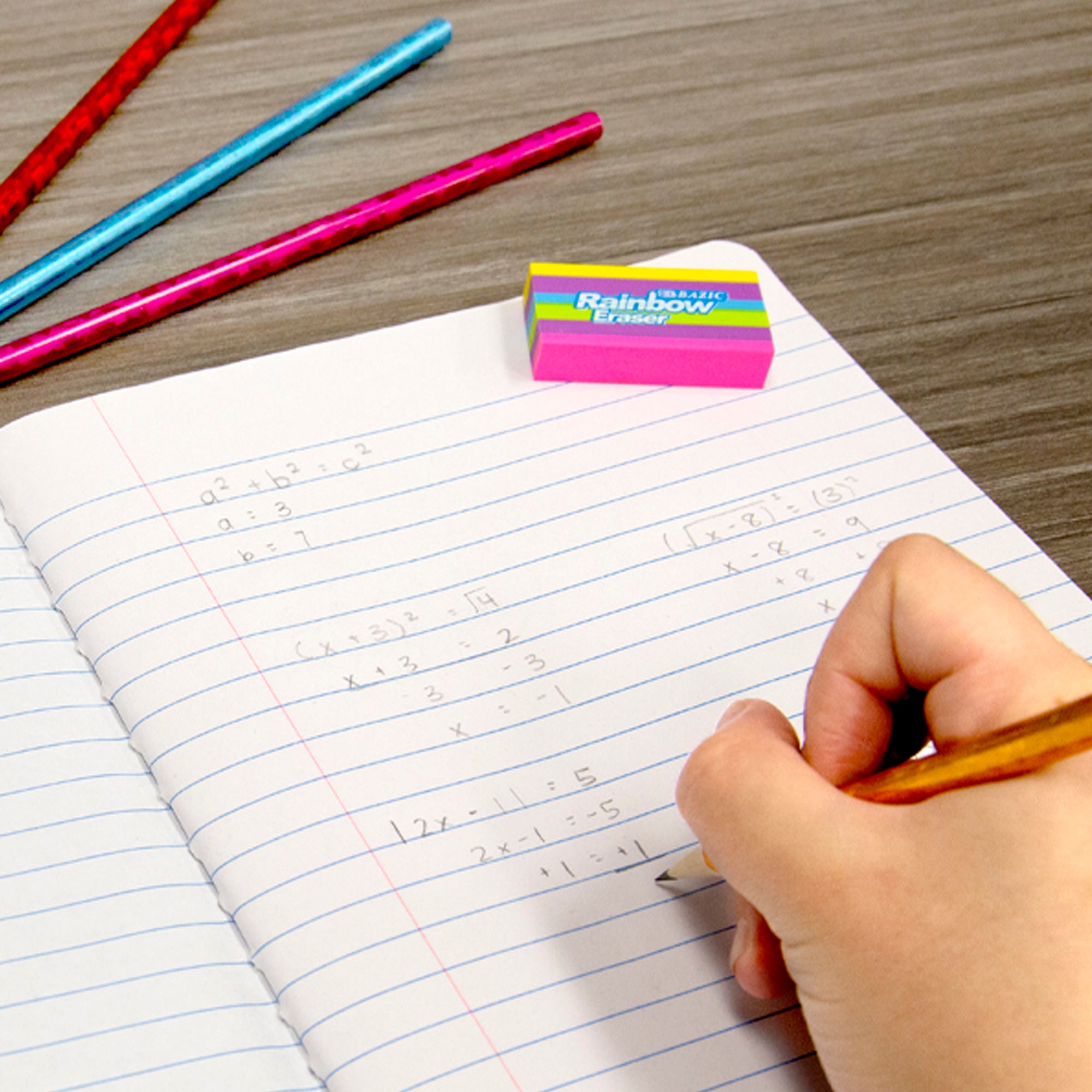 Metallic Laser Foil Pencil w/ Eraser (8/Pack)