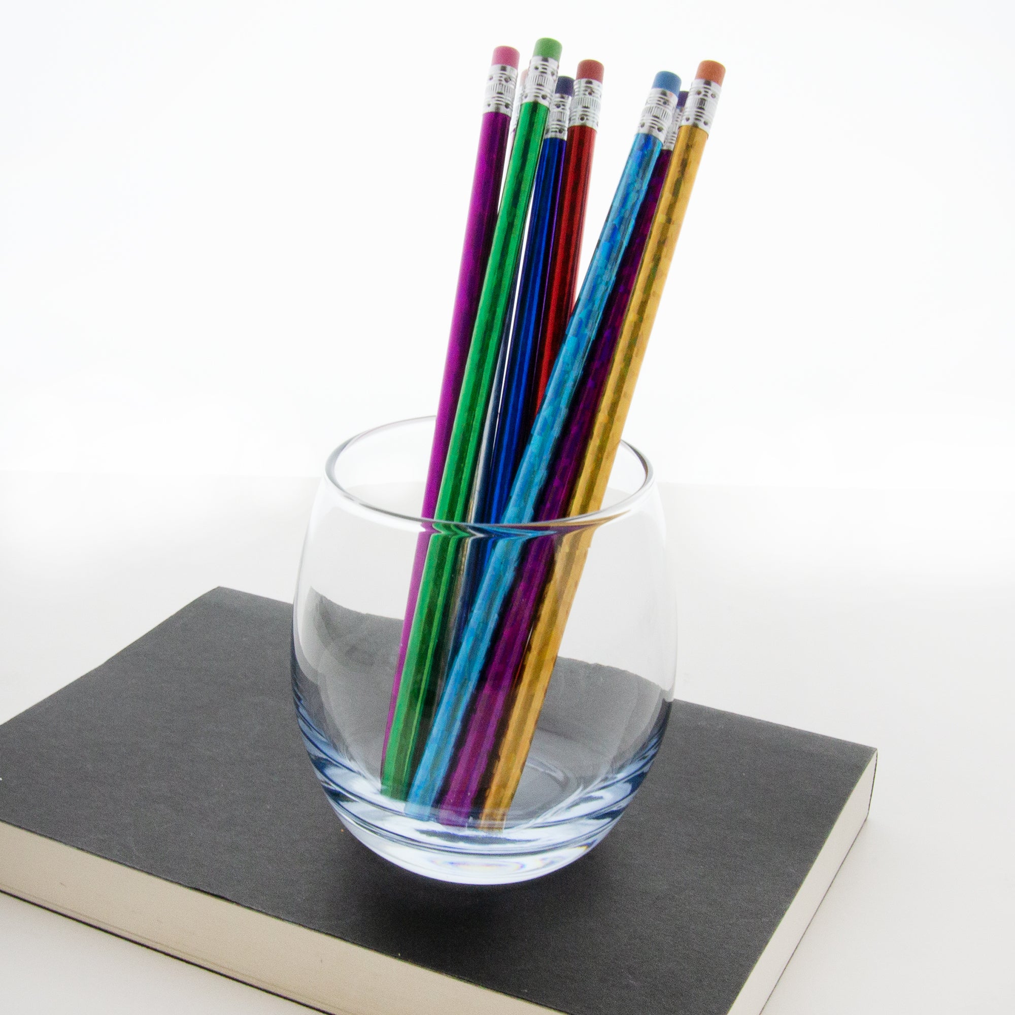 Metallic Laser Foil Pencil w/ Eraser (8/Pack)