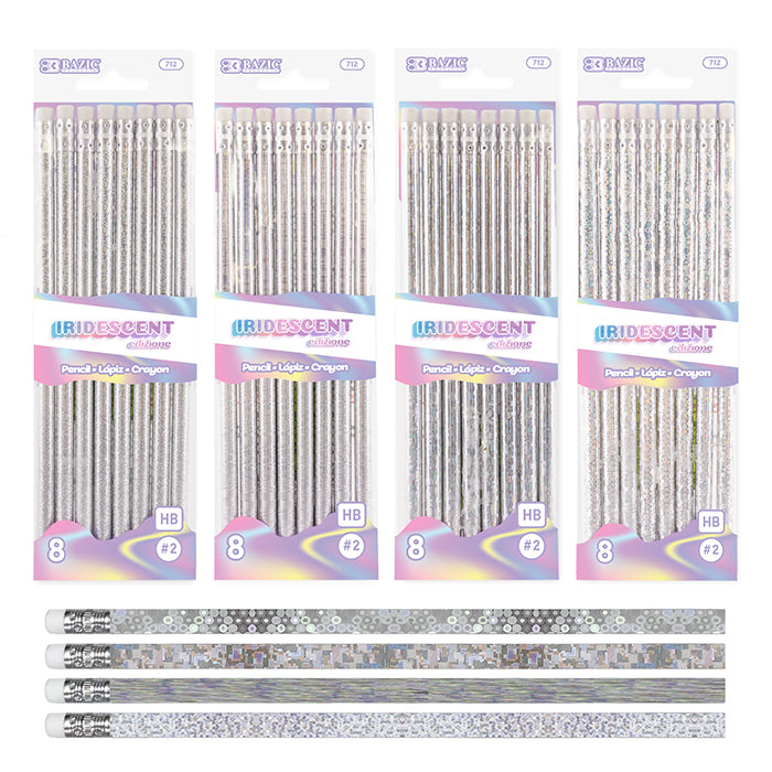 Iridescent #2 HB Pencils, 8-Count