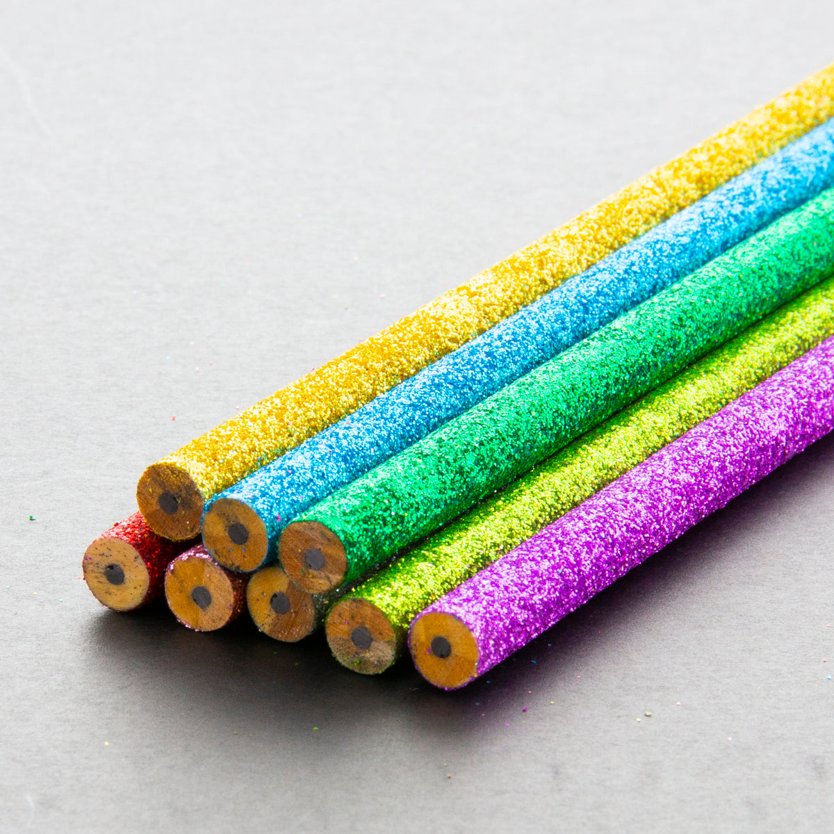 Metallic Glitter #2 Pencils, Eraser