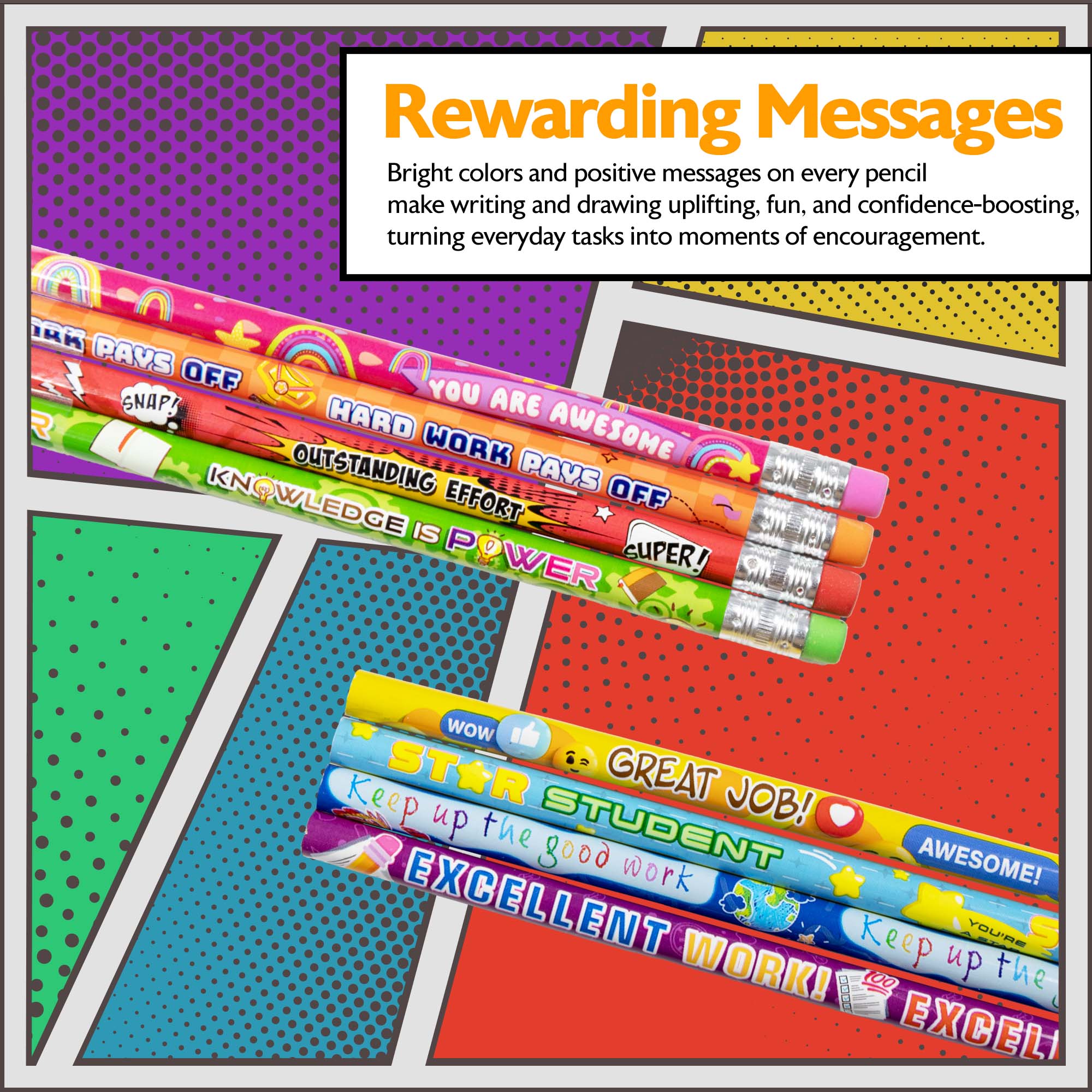 Reward Pencil w/ Eraser (8/Pack)