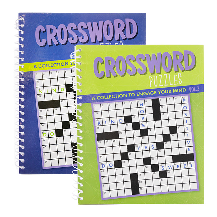 BAZIC Spiral Digest Crossword Puzzle Book, Digest Size, 6.5 x 7.75 in