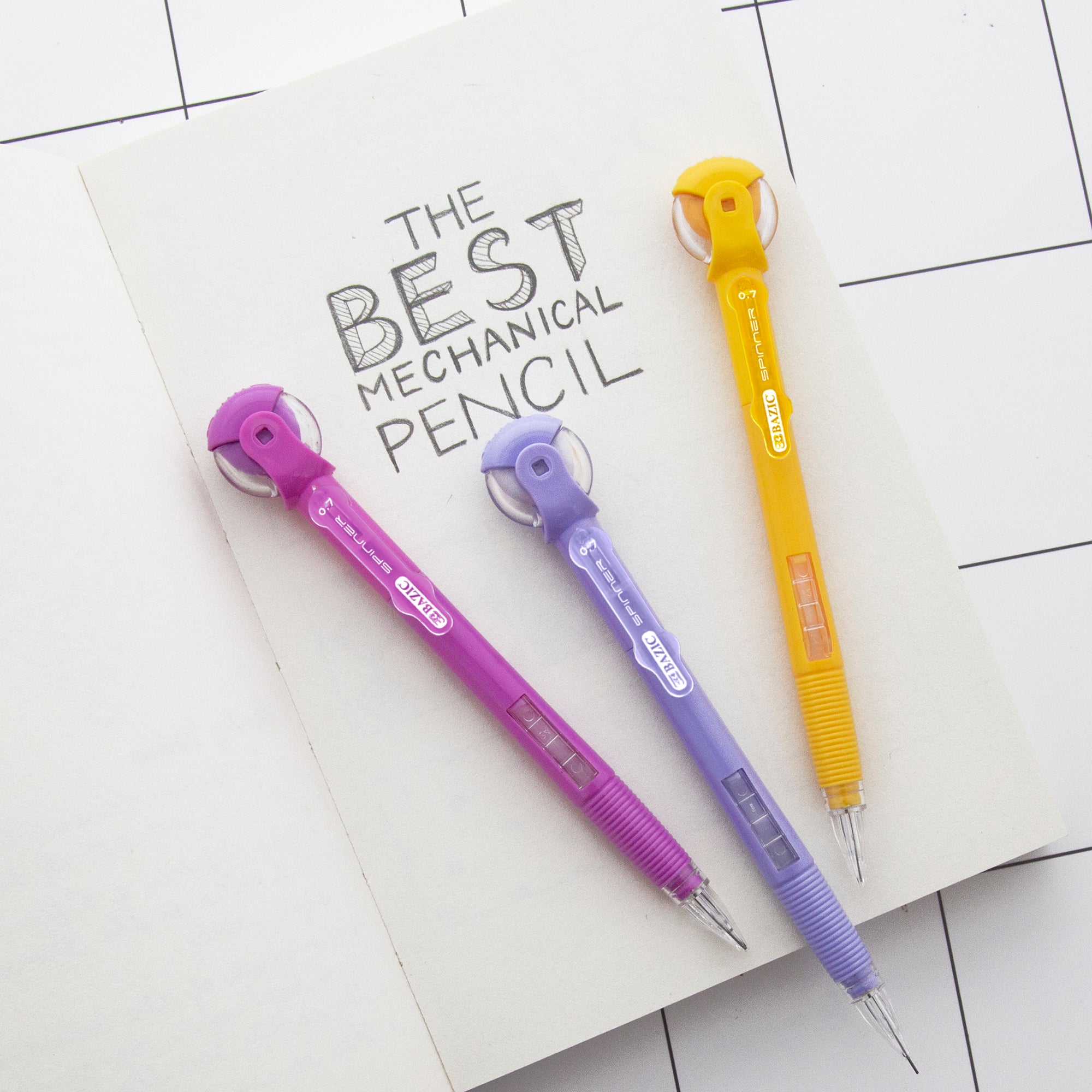 0.7 mm Mechanical Pencils, 3 Count, HB Lead