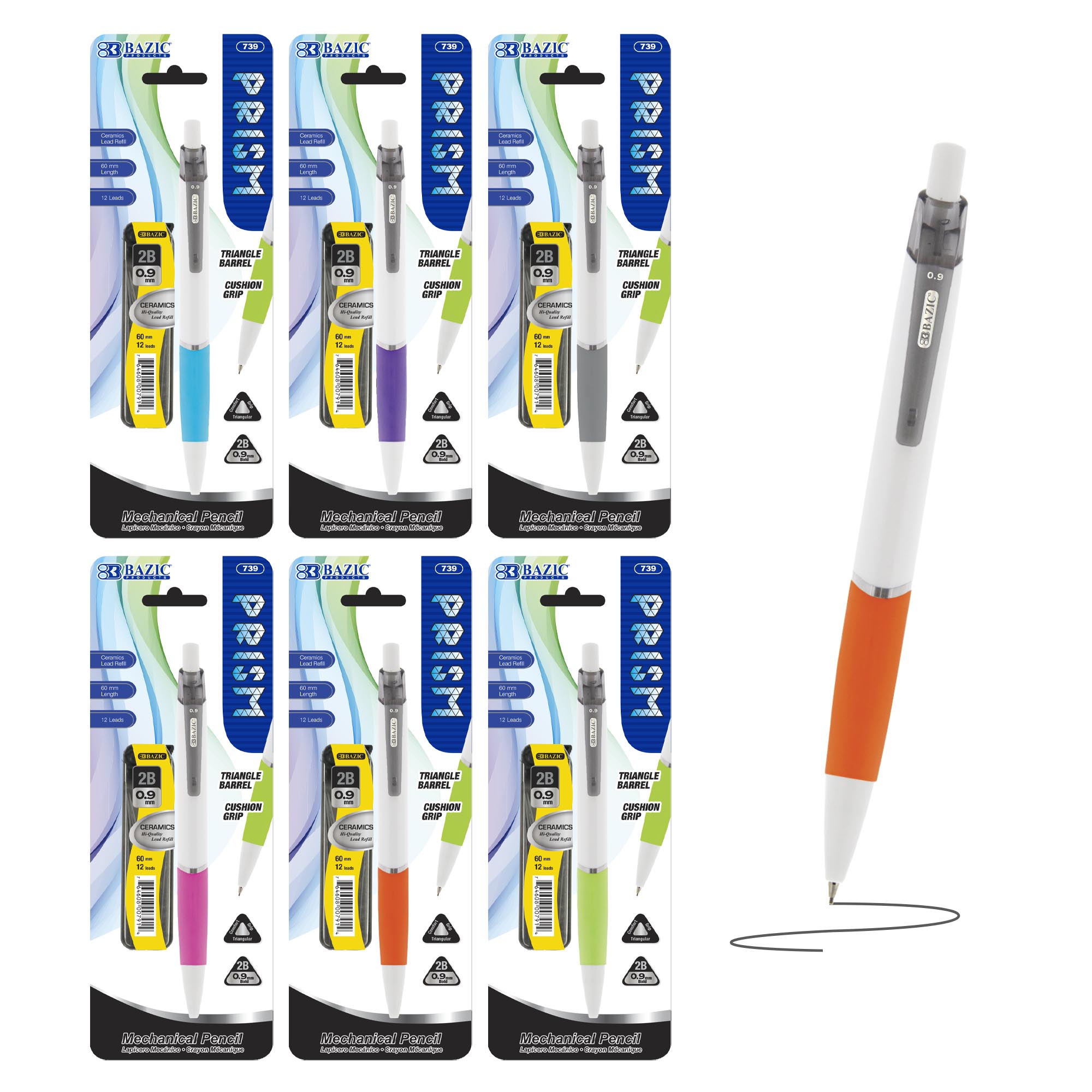 Prism 0.9 mm Mechanical Pencils, 1 Count, 2B Lead