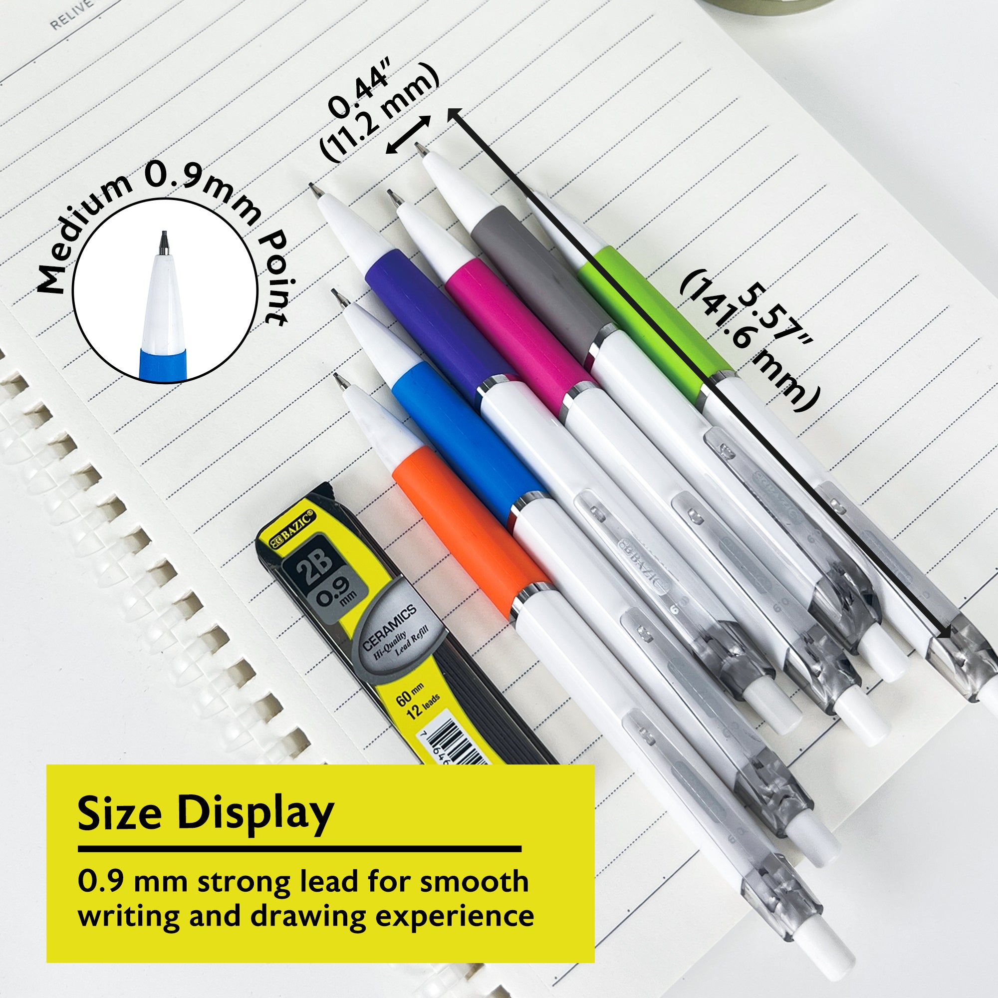 Prism 0.9 mm Mechanical Pencils, 1 Count, 2B Lead