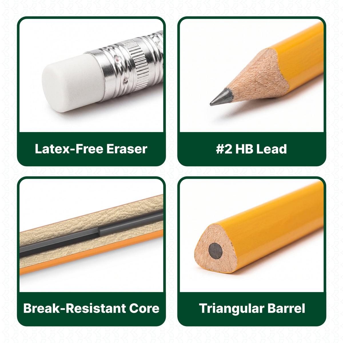 #2 Triangle Yellow Pencils with Sharpener