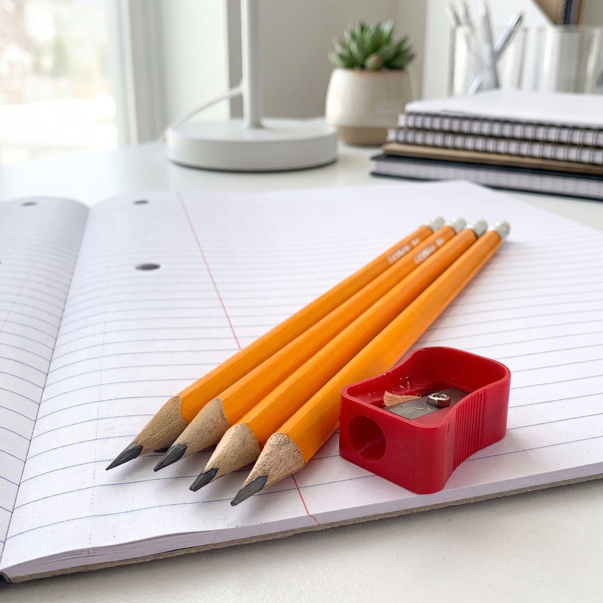 #2 Triangle Yellow Pencils with Sharpener