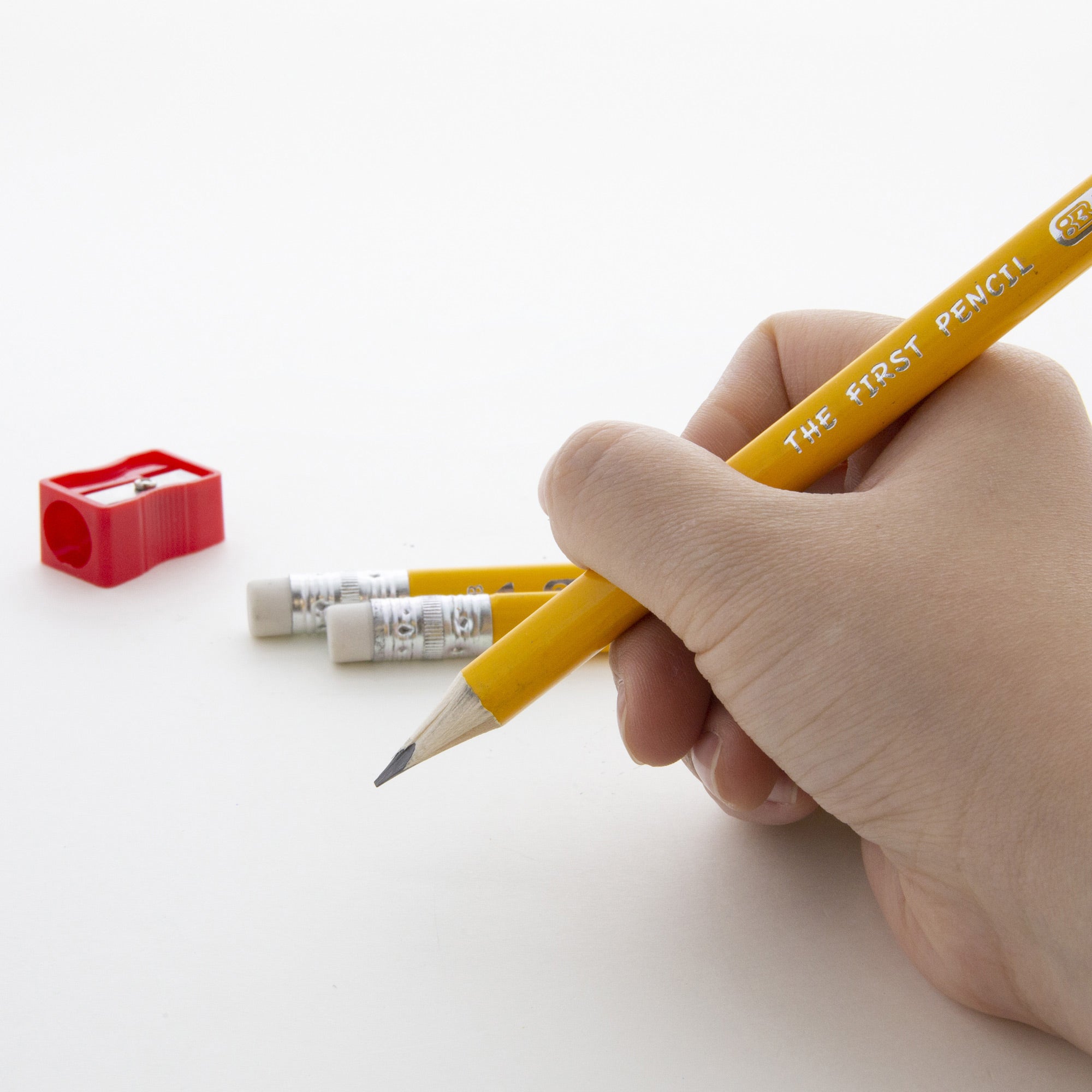 BAZIC The First Tri-Angle Jumbo #2 HB Pencils with Eraser & Sharpener, Bigger 3.25mm Lead, 3 Count
