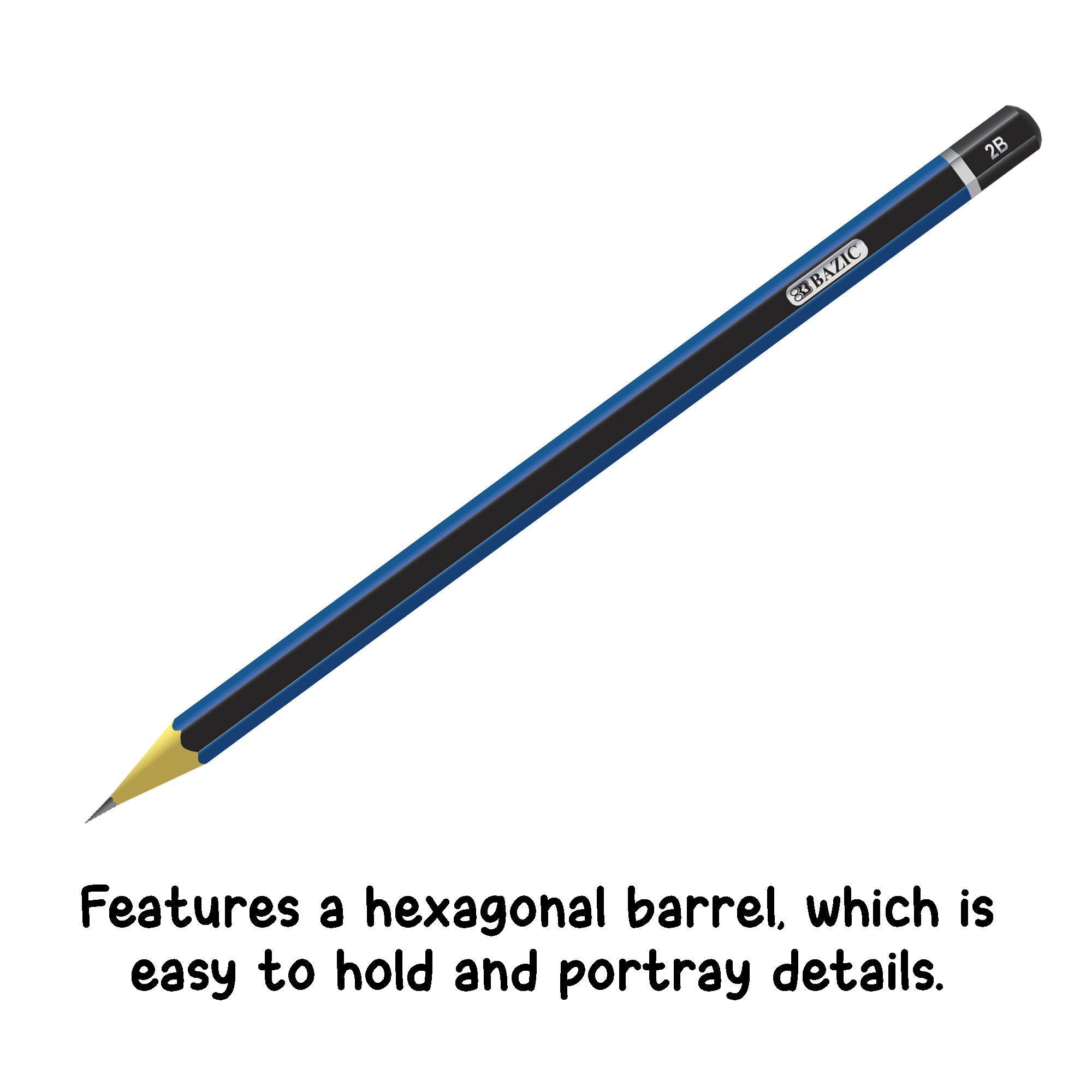 Drawing & Sketching Pencil Set, 6 Soft Lead Pencils