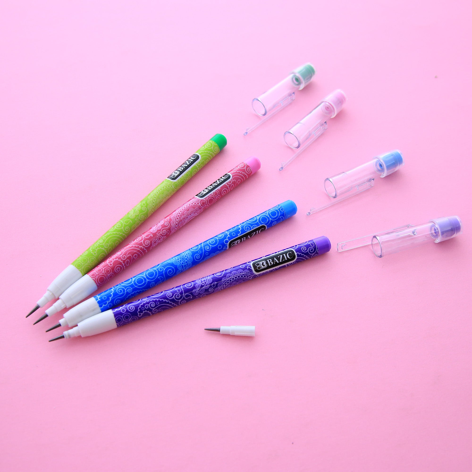 Mechanical Drawing Pencils, 8 Count, Paisley Barrel