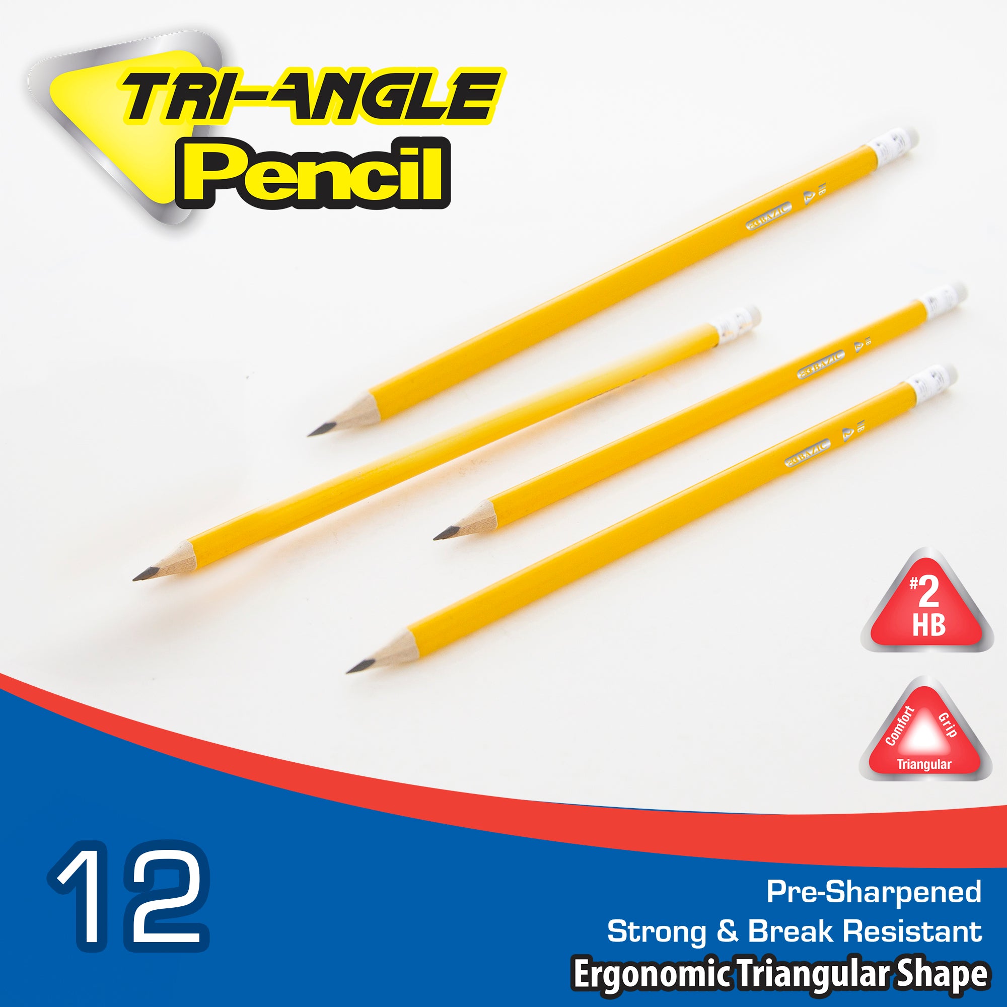 #2 HB Yellow Wood Pencils, 12 Count