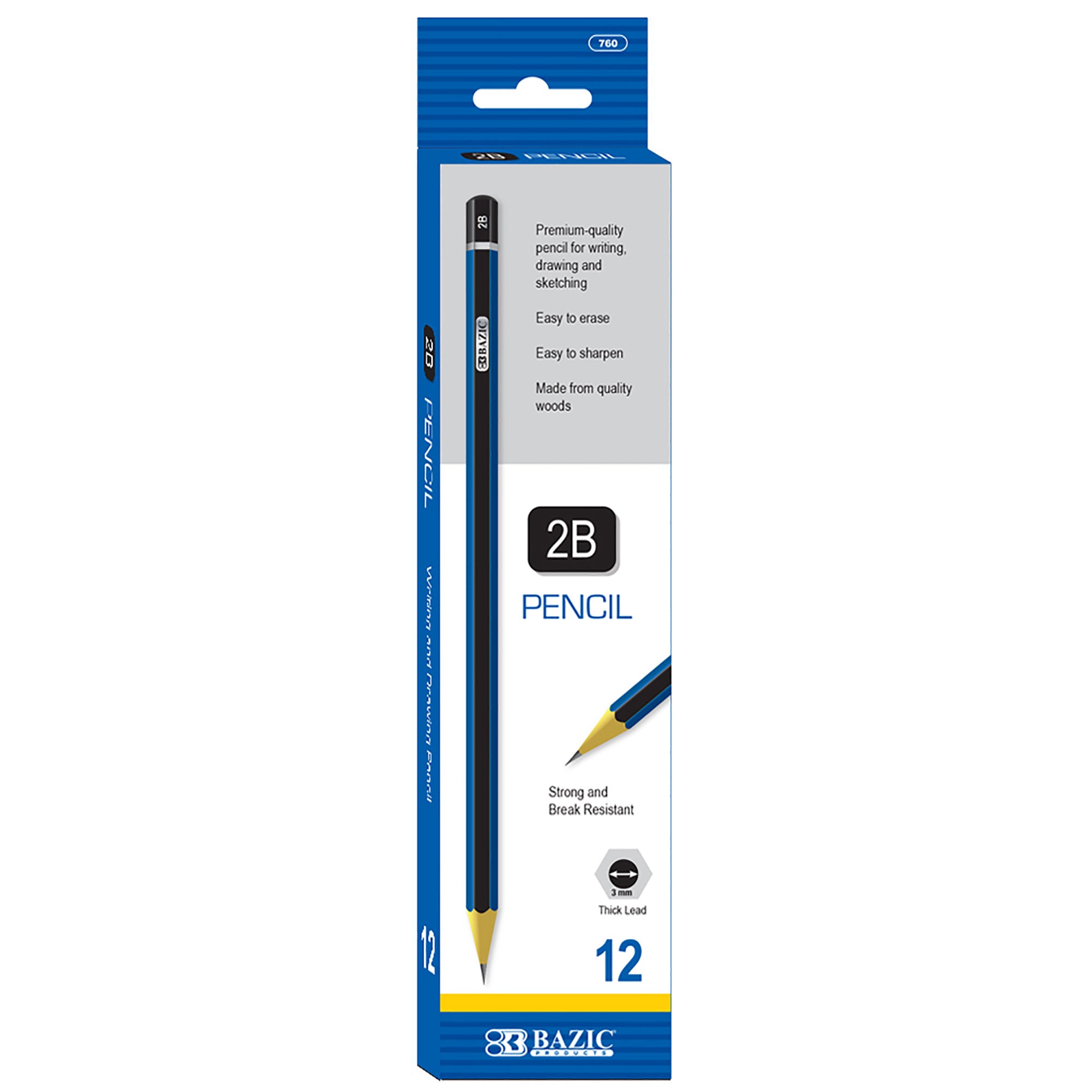 #2B Premium Wood Pencil (12/Pack)