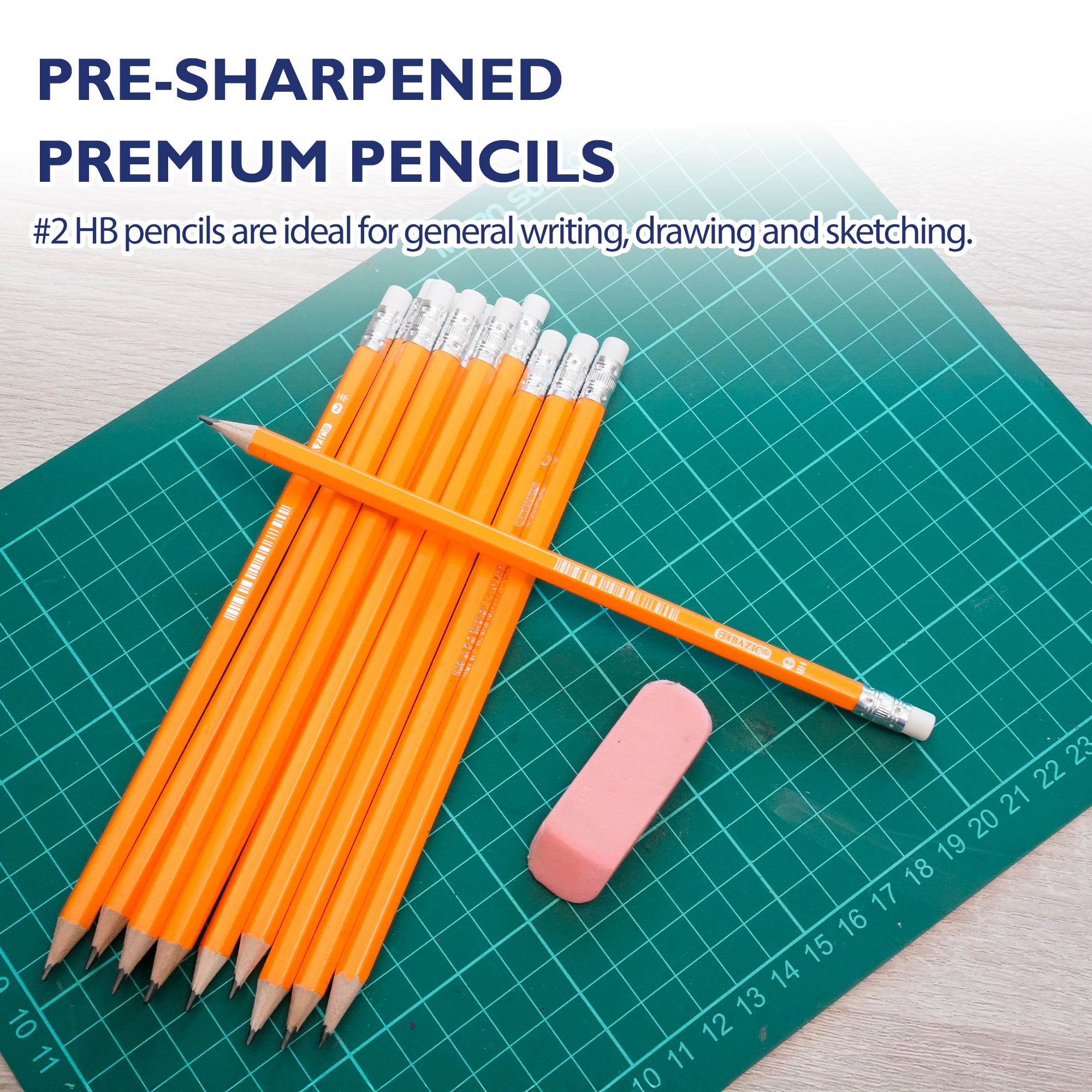 #2 HB Yellow Wood Pencils, 12 Count