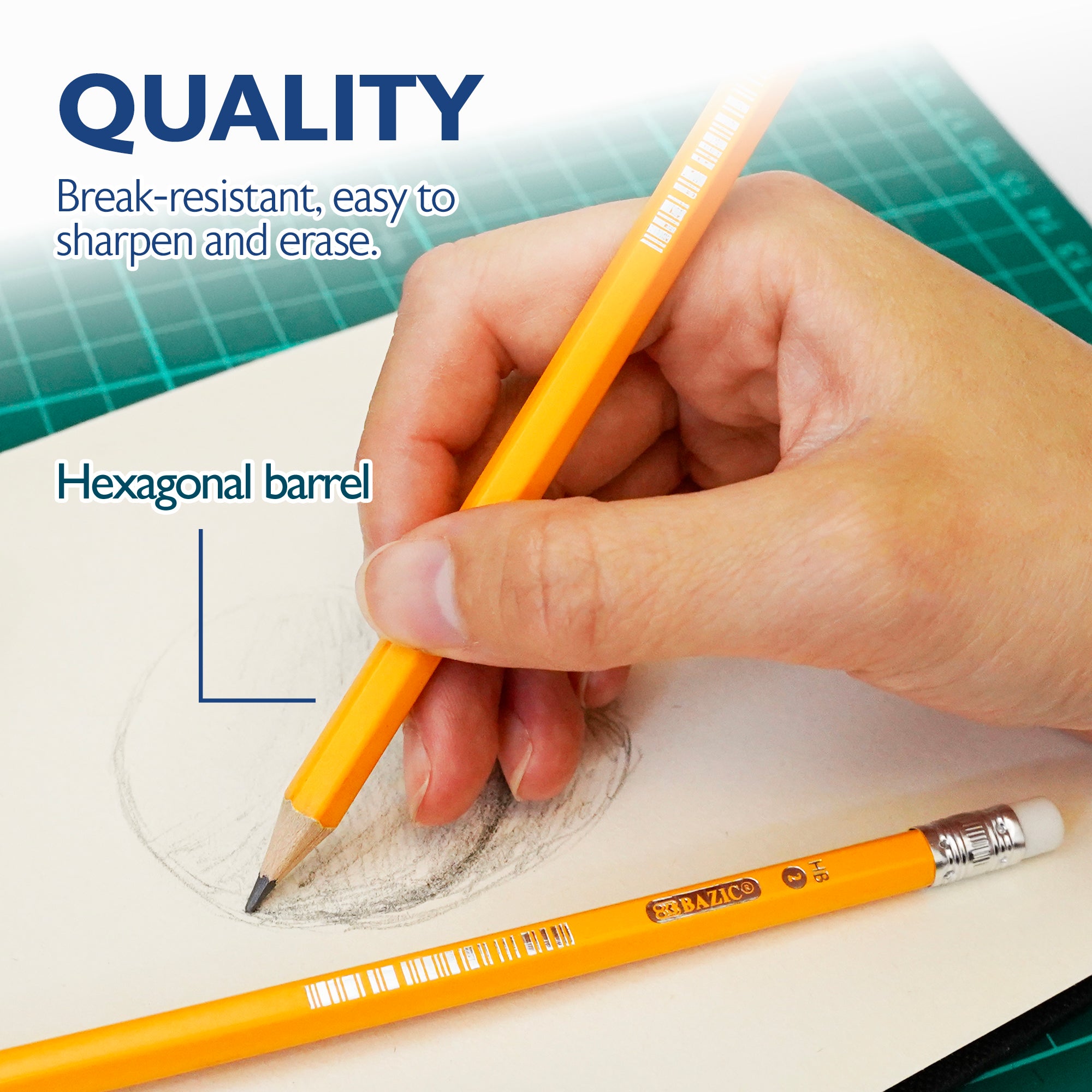 #2 HB Pencils with Erasers, 12 Count