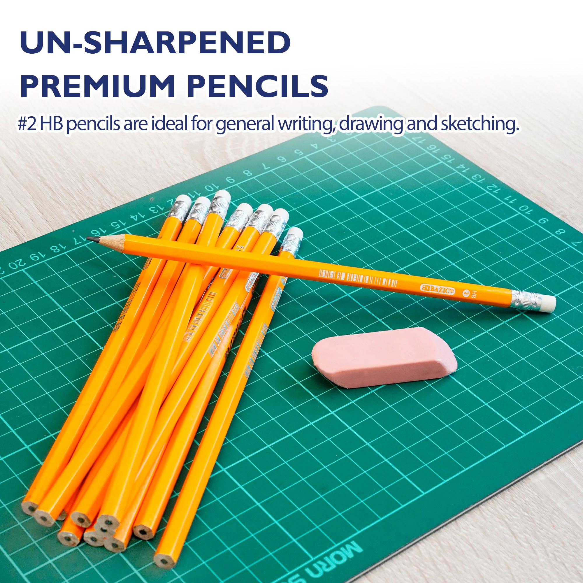 #2 HB Pencils with Erasers, 12 Count