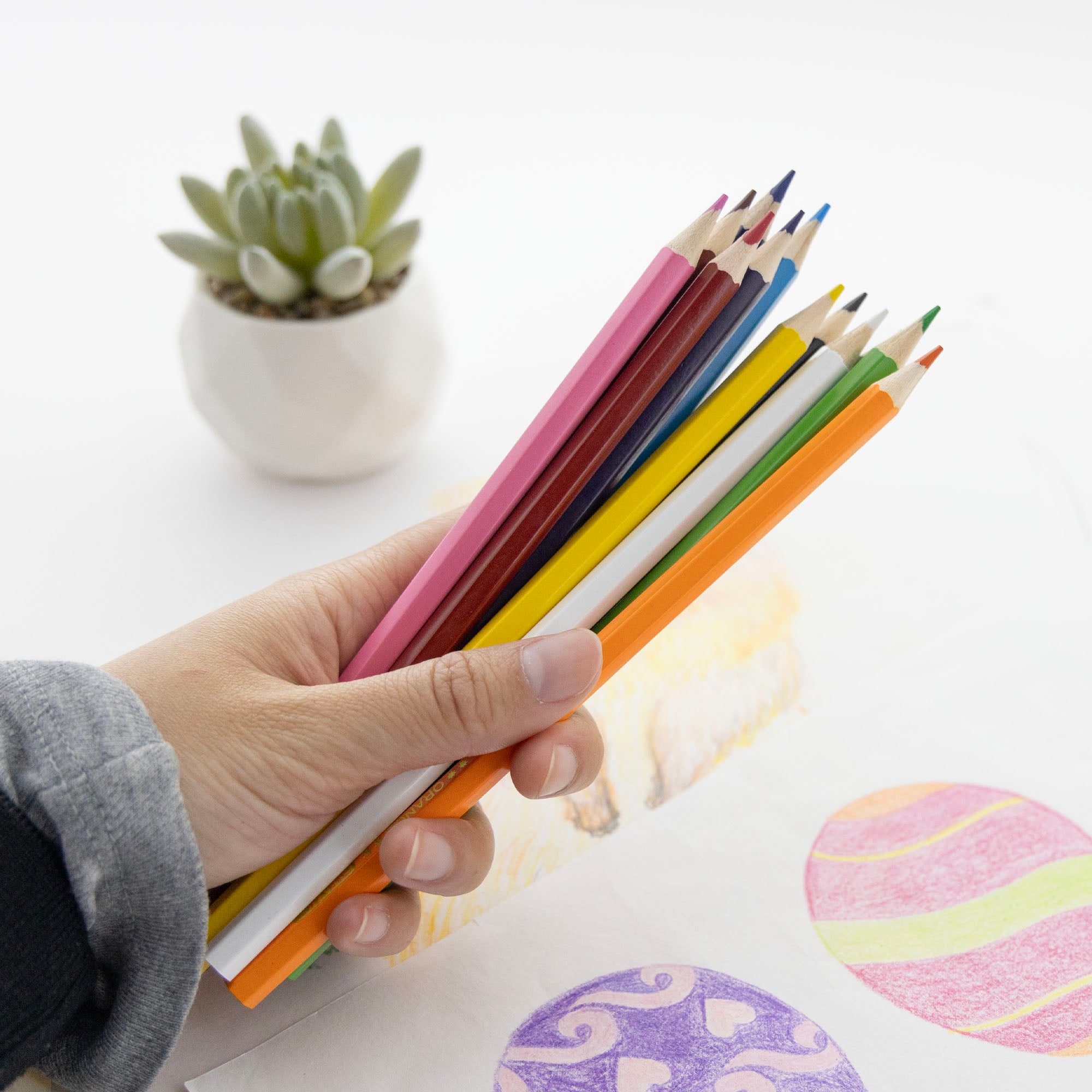 Colored Pencils, 12 Pre-Sharpened Colors