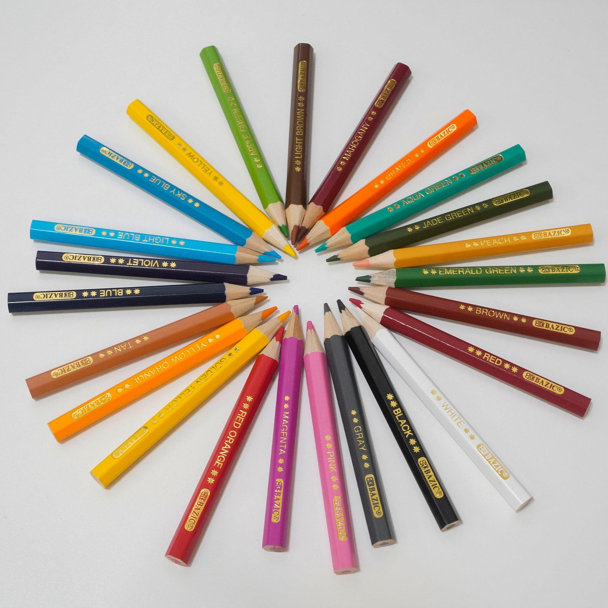 Mini Colored Pencils, Pre-Sharpened, 24 Count