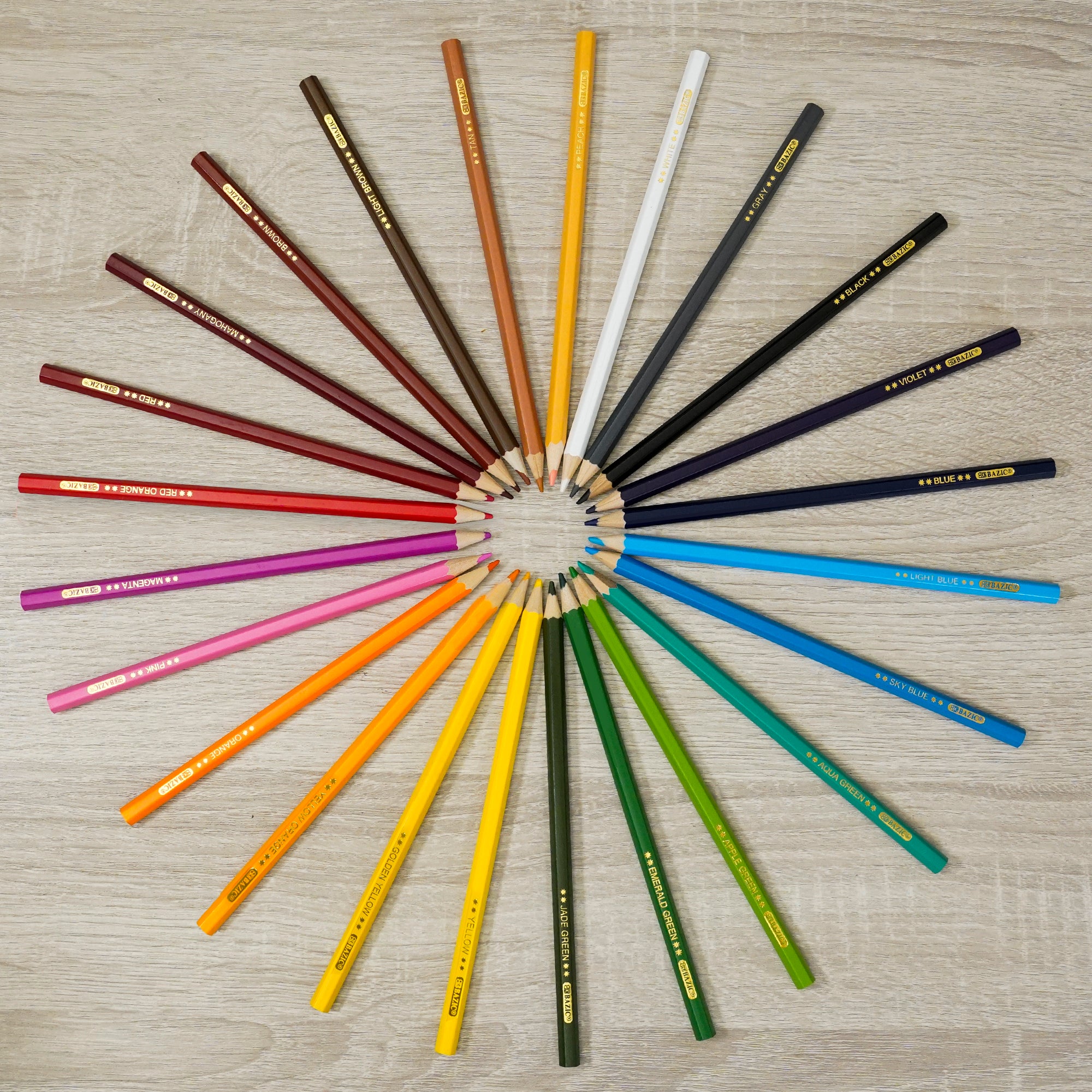24 Colors Colored Pencils, Smooth Color Lead