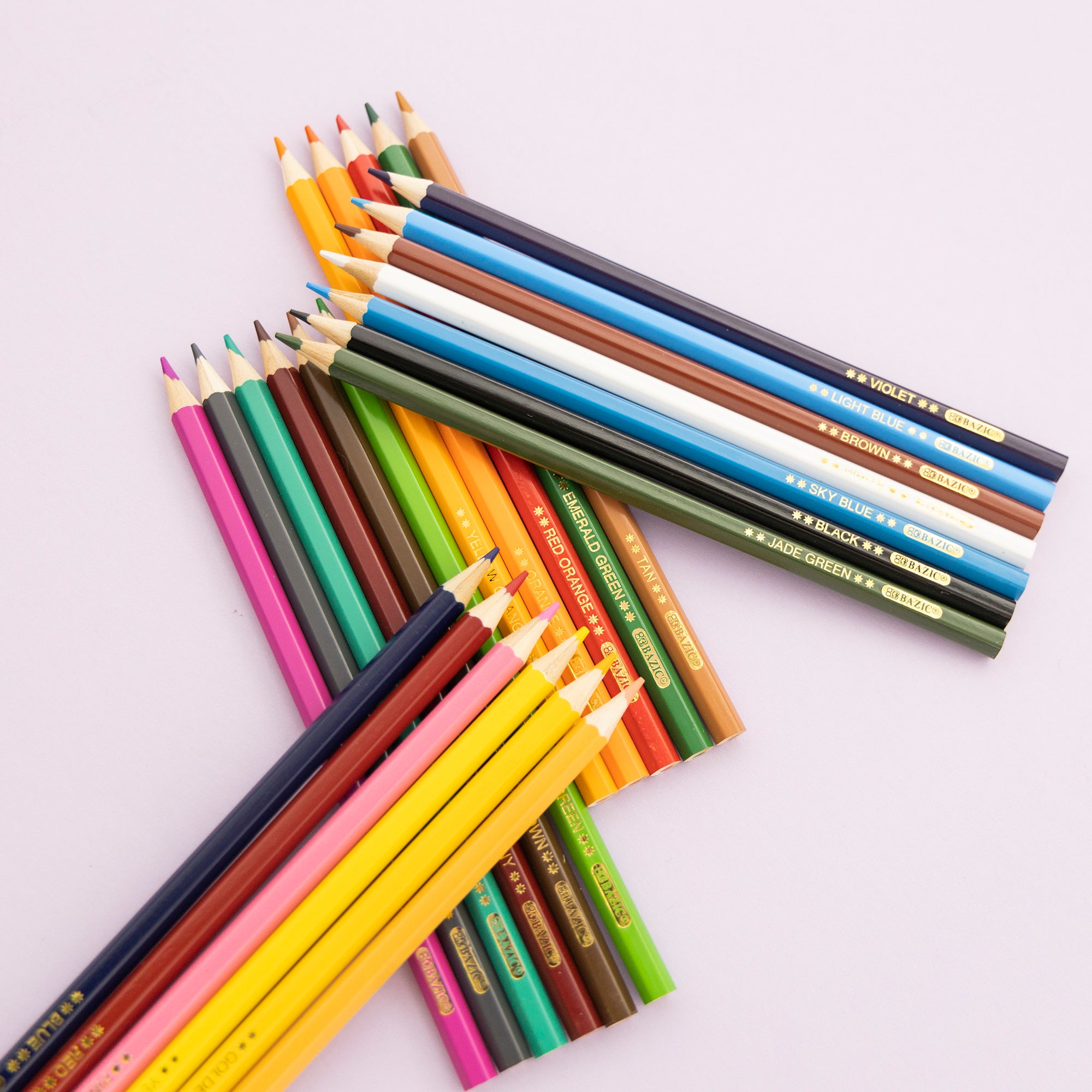 Colored Pencils, 24 Count, Pre-Sharpened, Classic Colors
